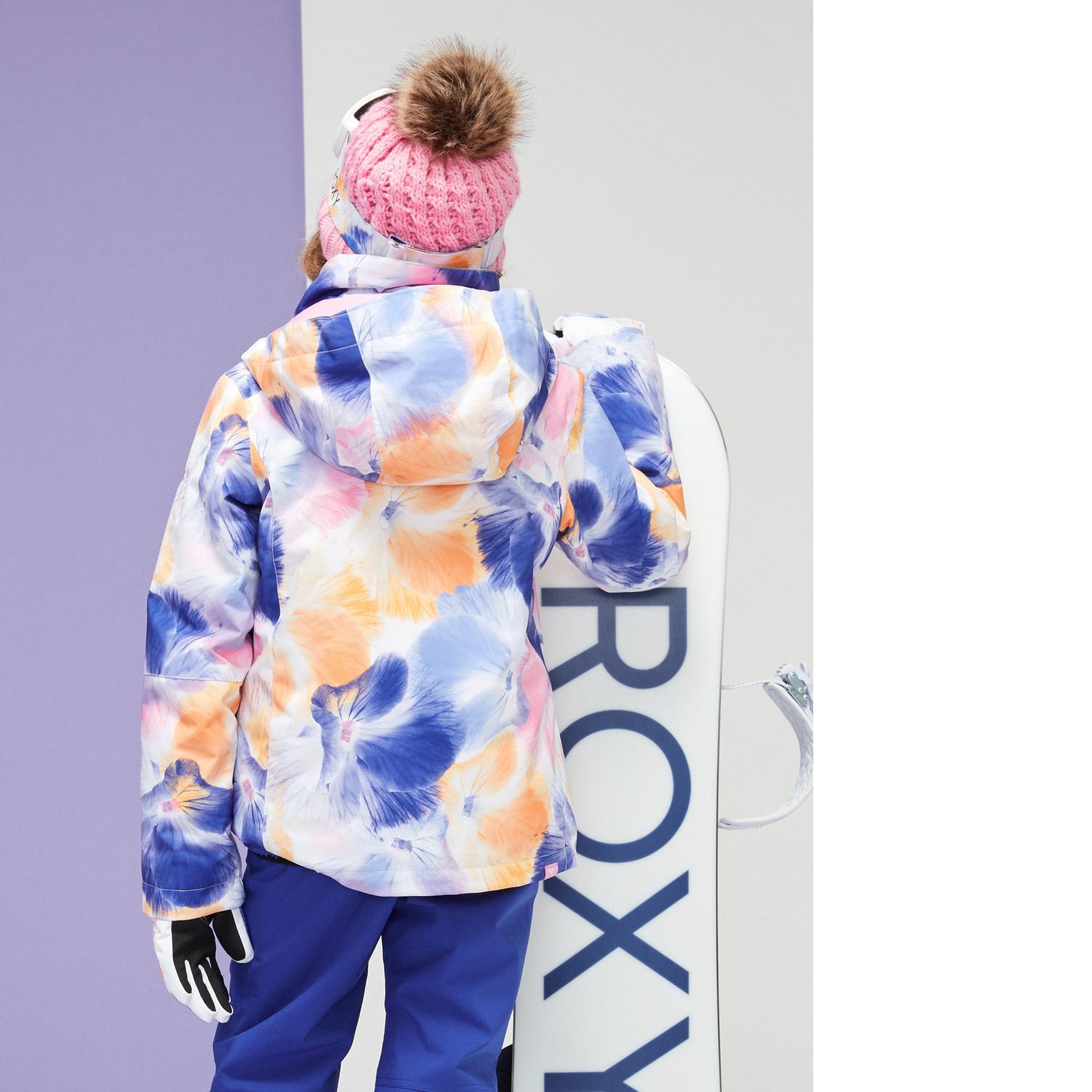 Roxy Jetty Kız Çocuk Beyaz Snowboard Ceketi