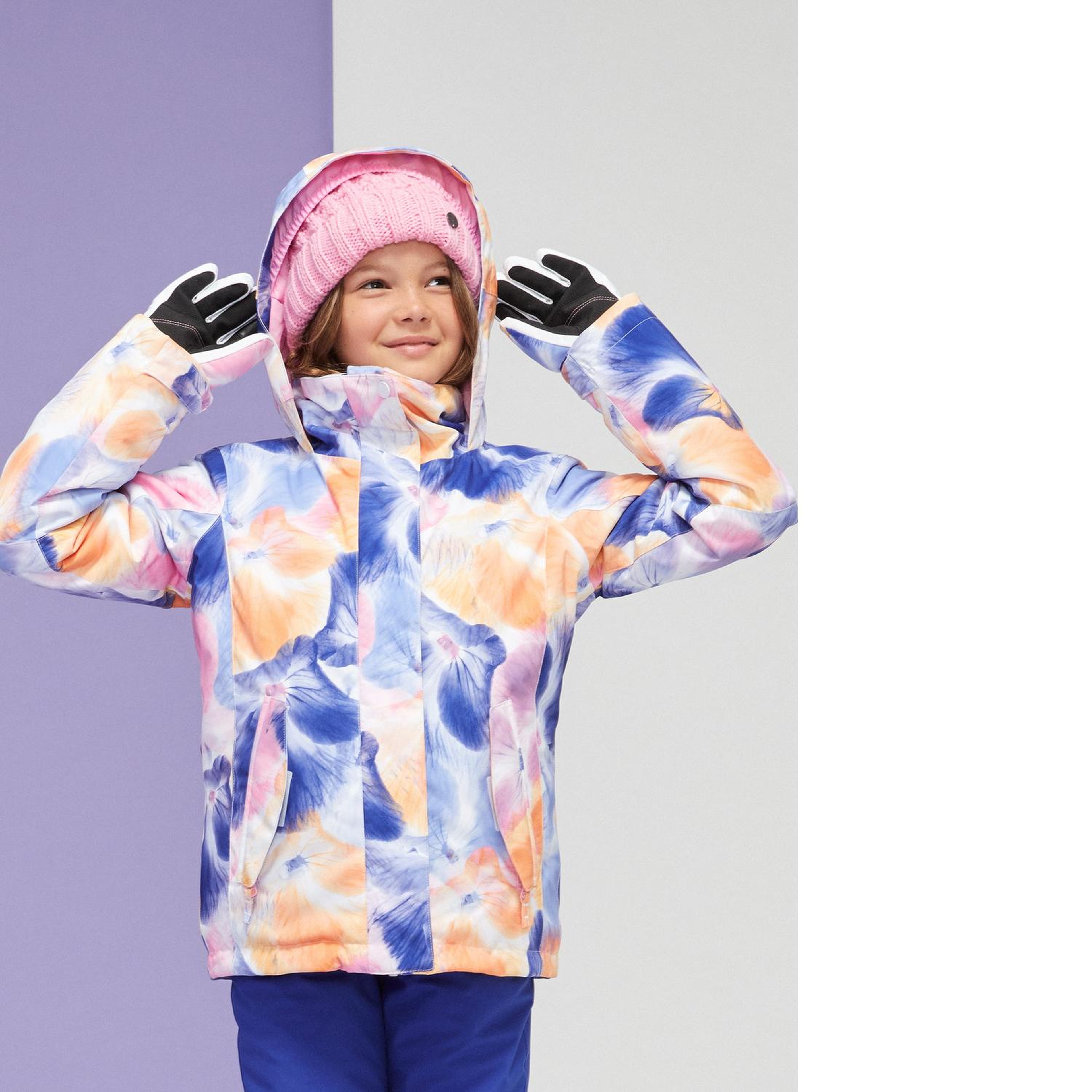 Roxy Jetty Kız Çocuk Beyaz Snowboard Ceketi