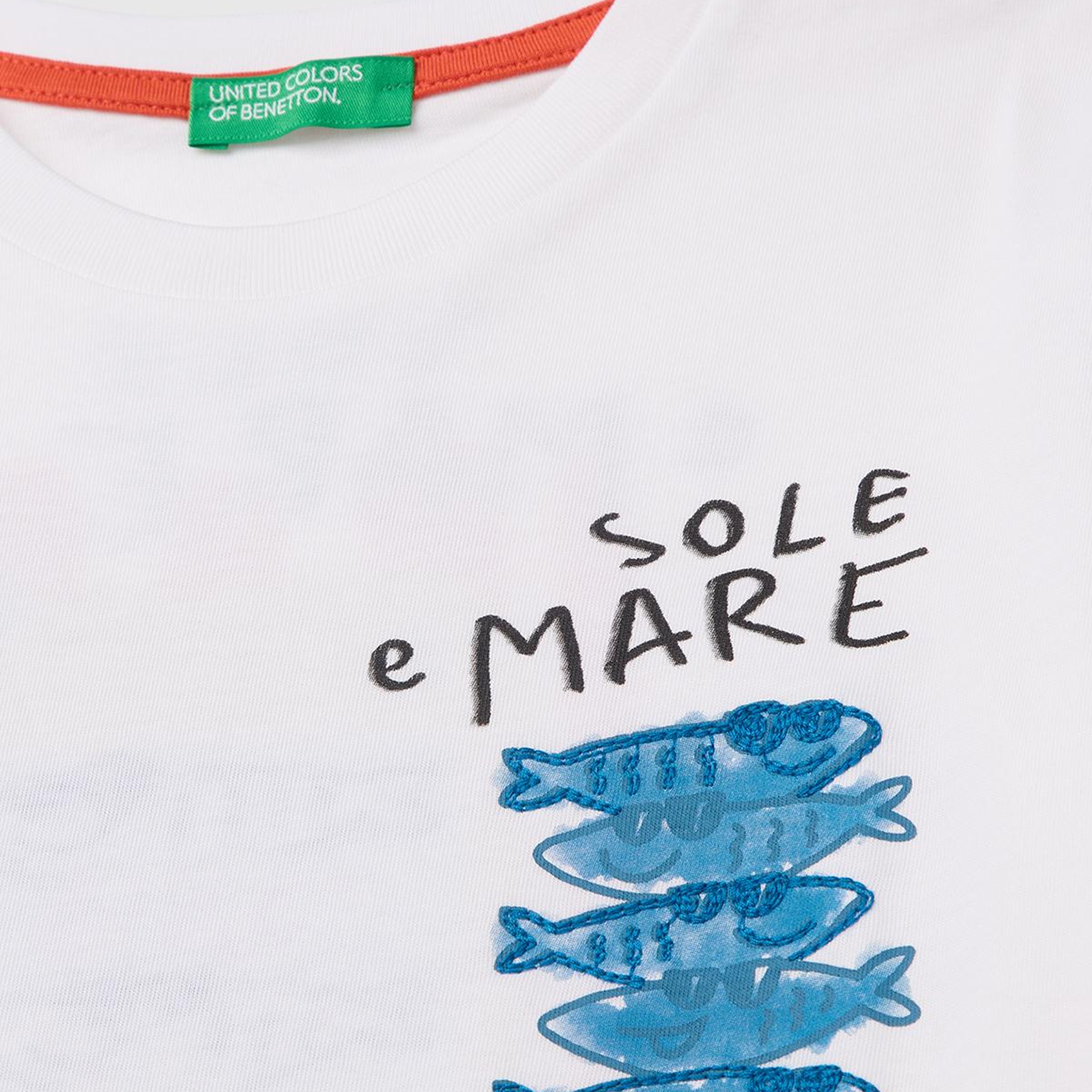 Erkek Çocuk Beyaz Ön ve Arka Baskı İşleme Detaylı T-Shirt
