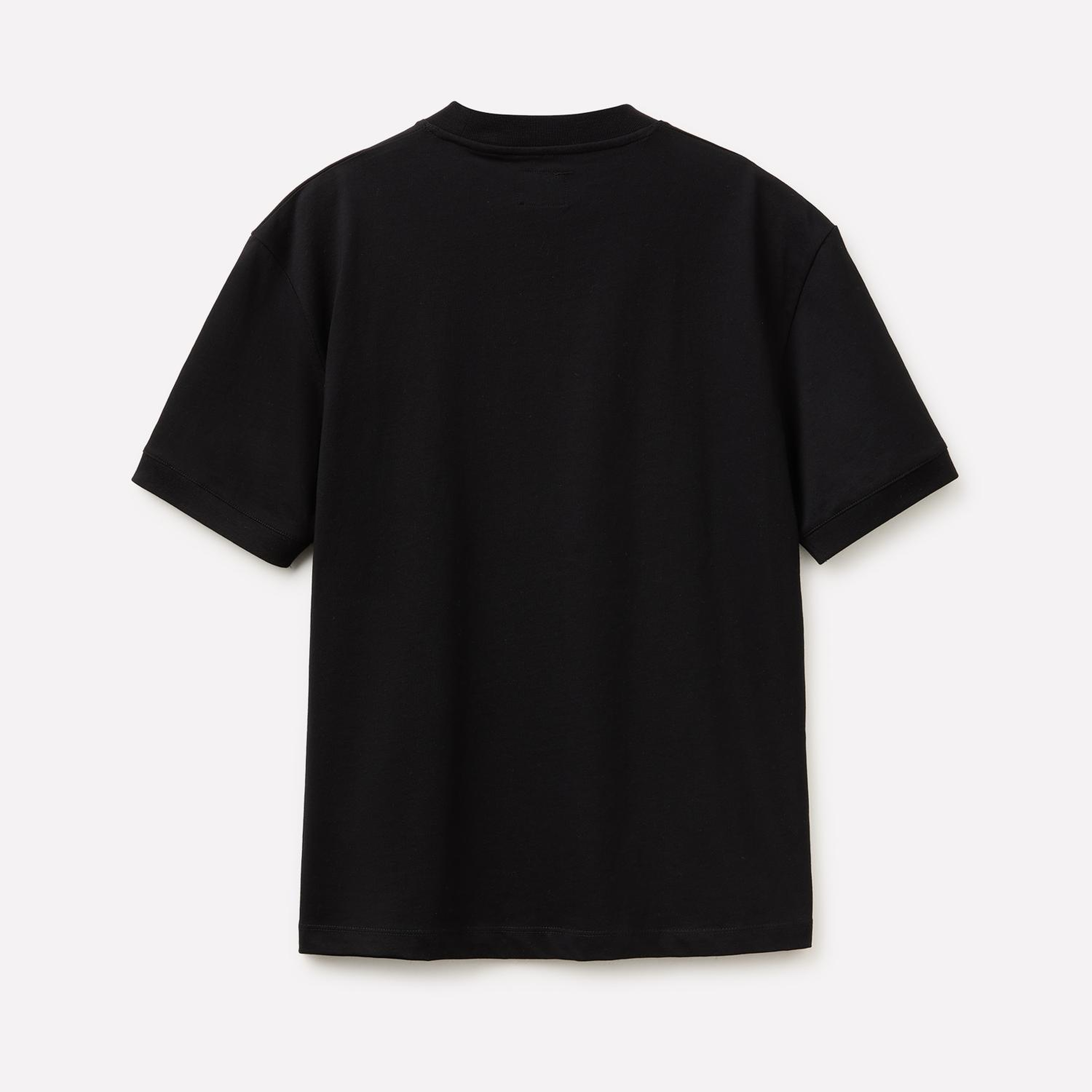 Erkek Siyah %100 Pamuk Önü Yazı Baskılı Bisiklet Yaka T-Shirt