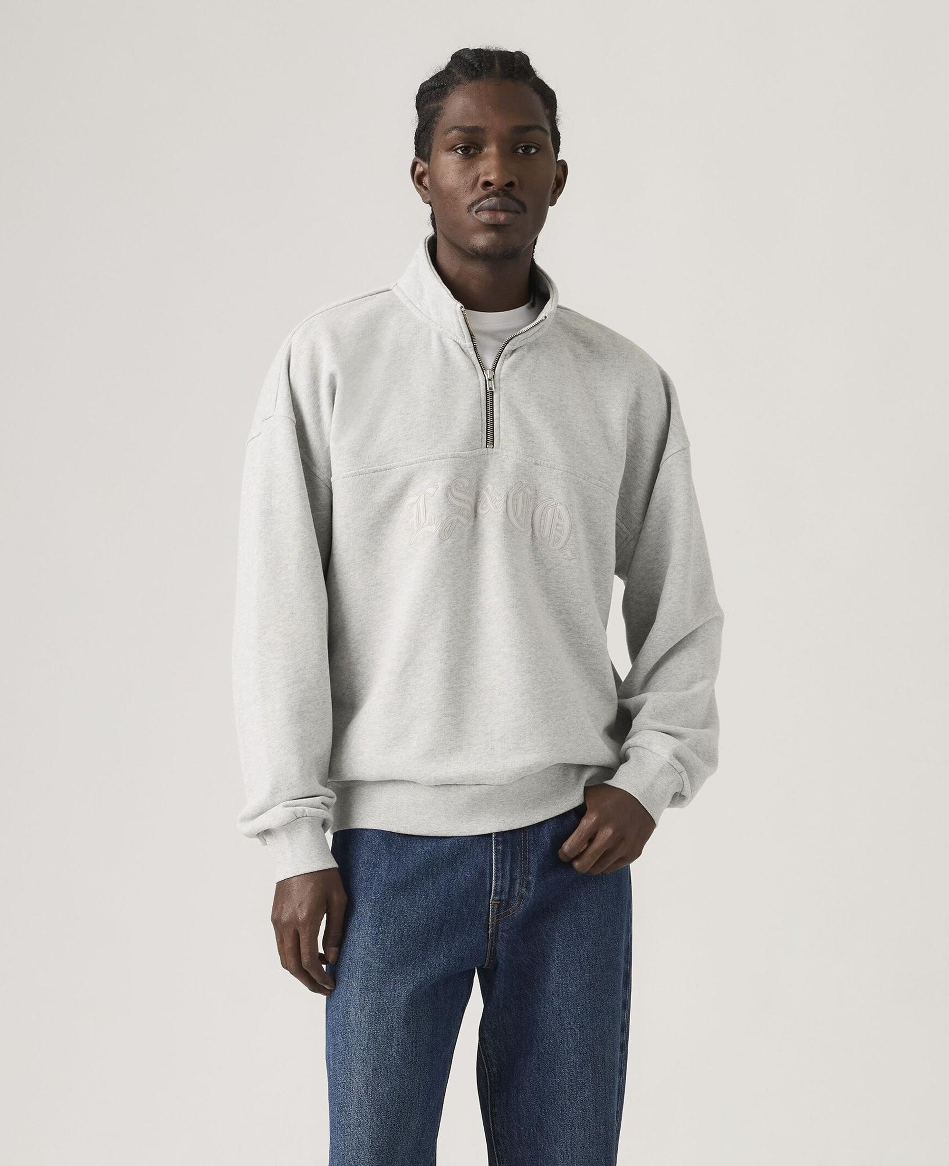 Boxy Çeyrek Fermuarlı Sweatshirt