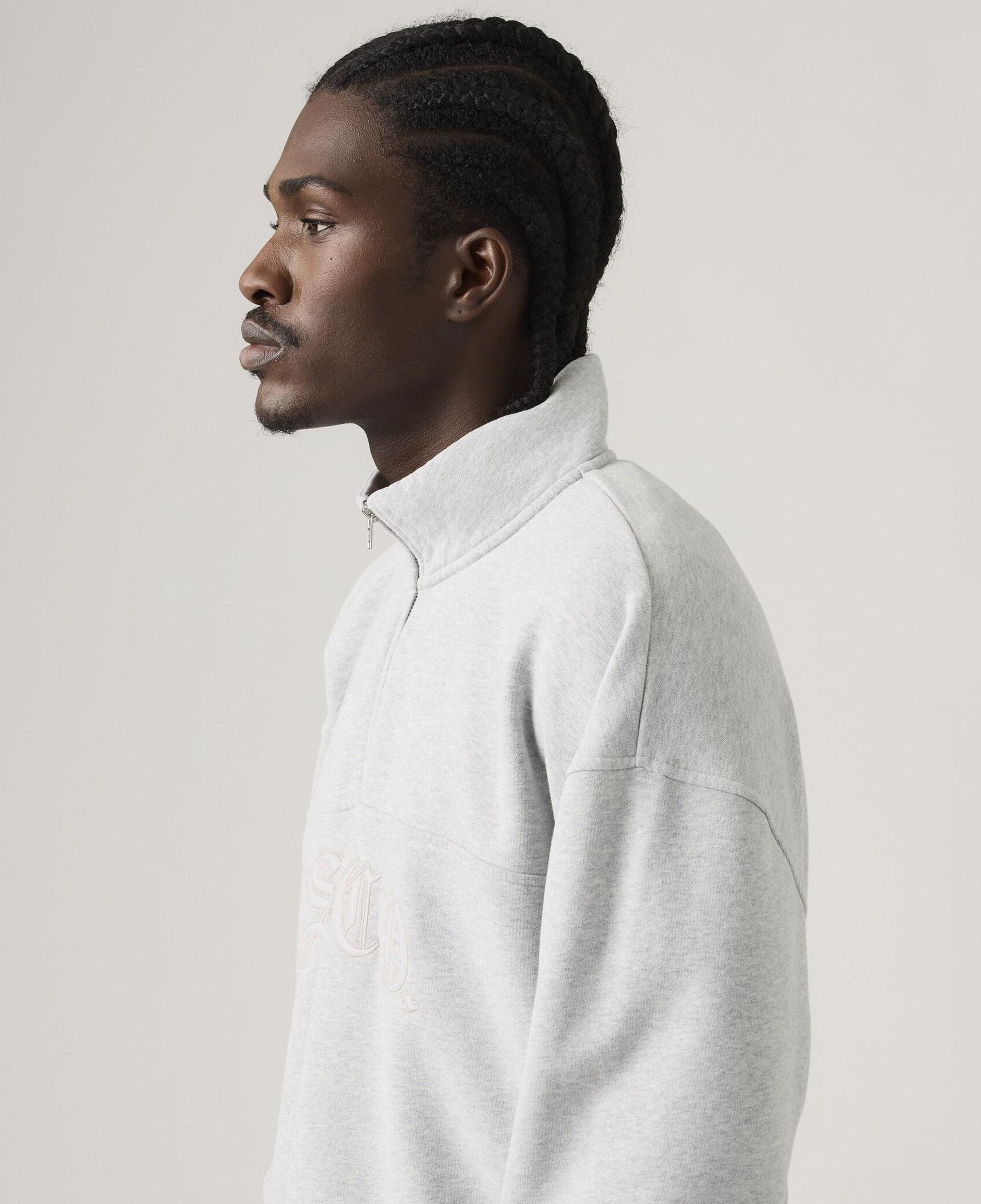 Boxy Çeyrek Fermuarlı Sweatshirt
