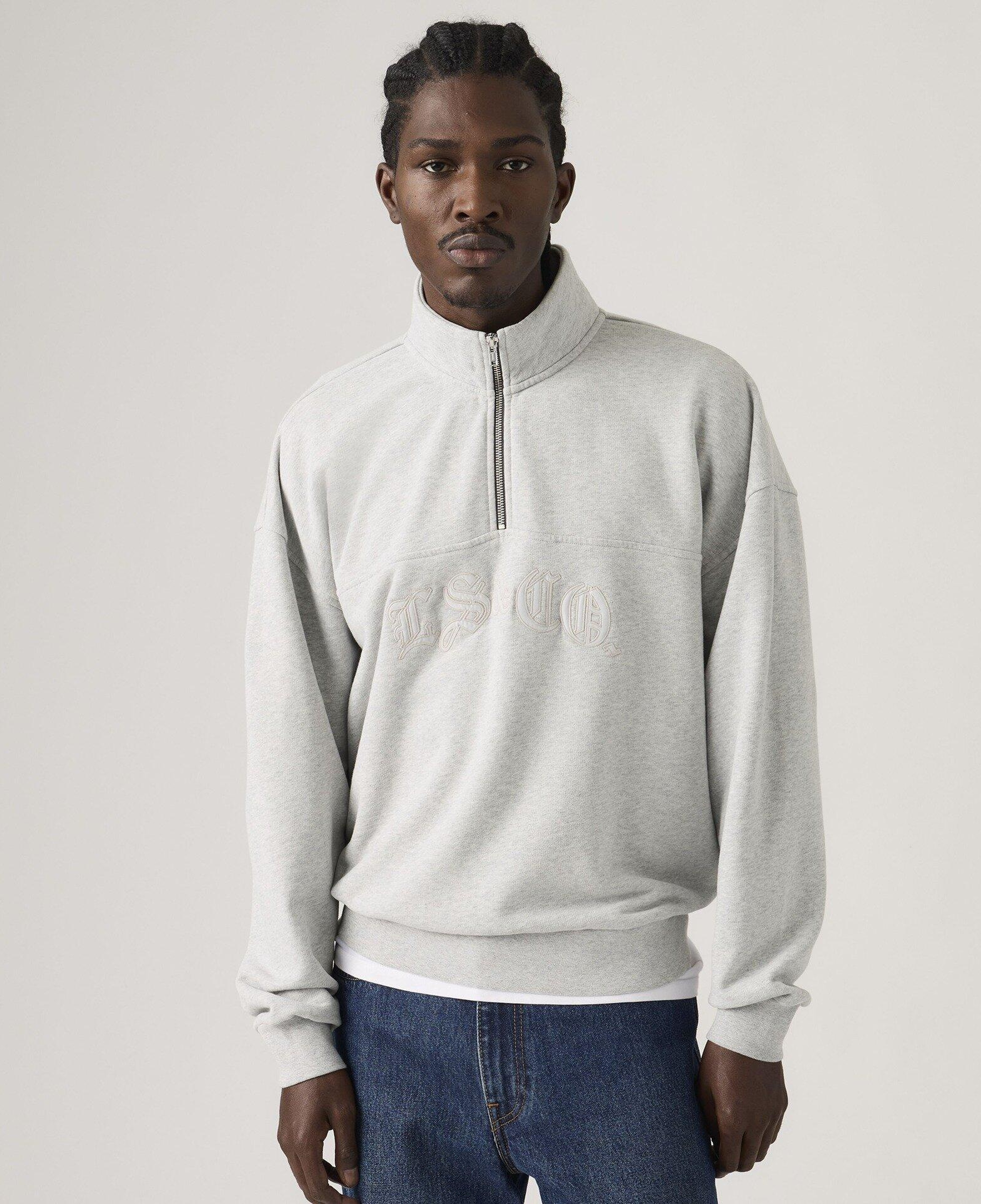 Boxy Çeyrek Fermuarlı Sweatshirt