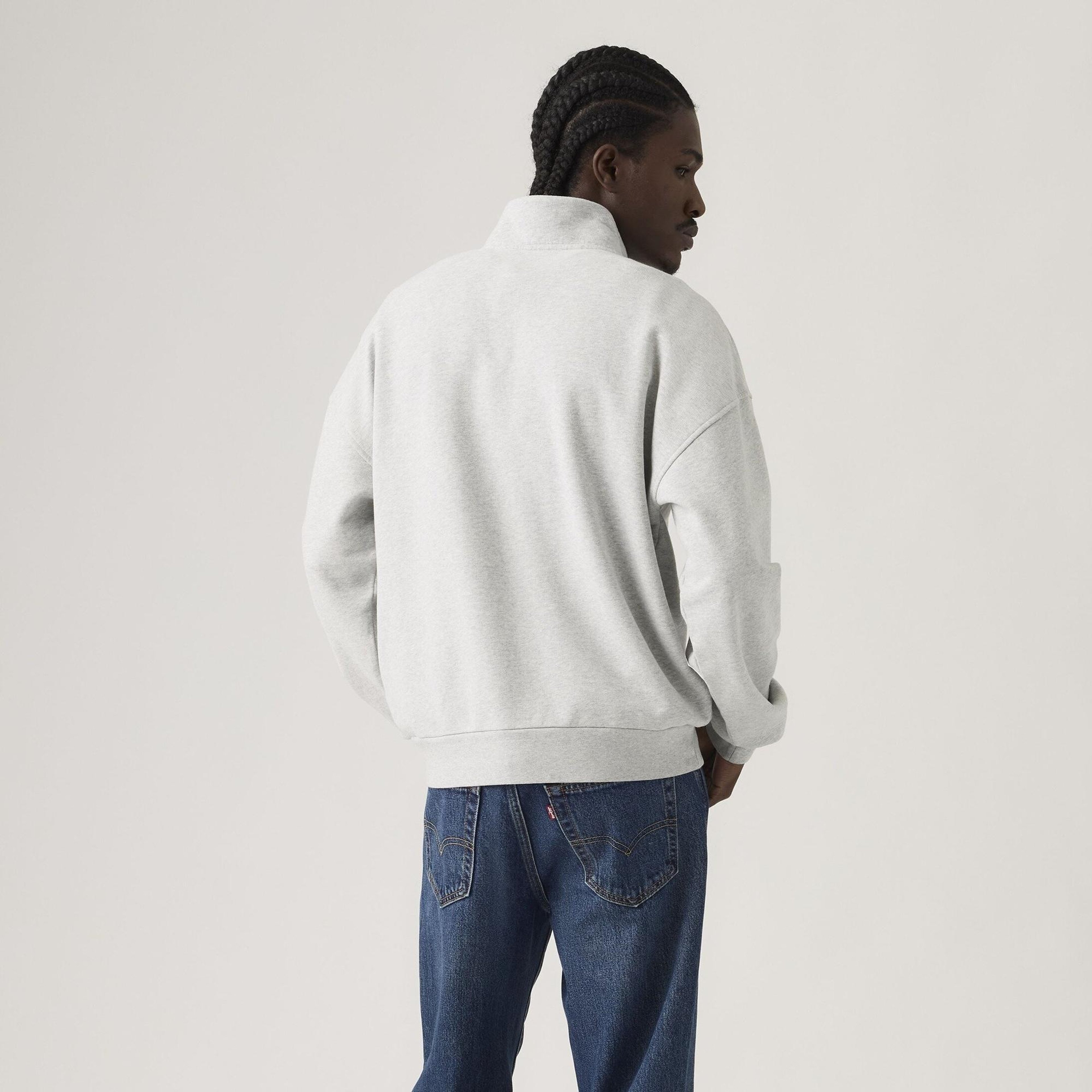 Boxy Çeyrek Fermuarlı Sweatshirt