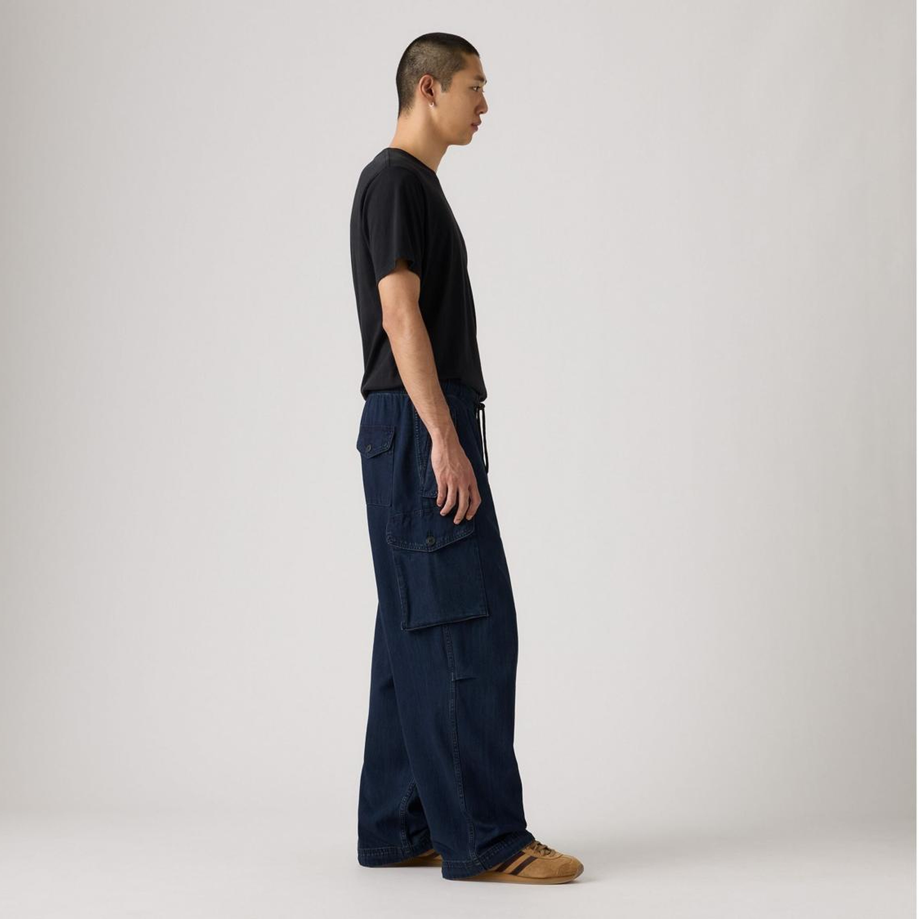 Baggy Field Cargo Denim Erkek Pantolon - Ink Smudge