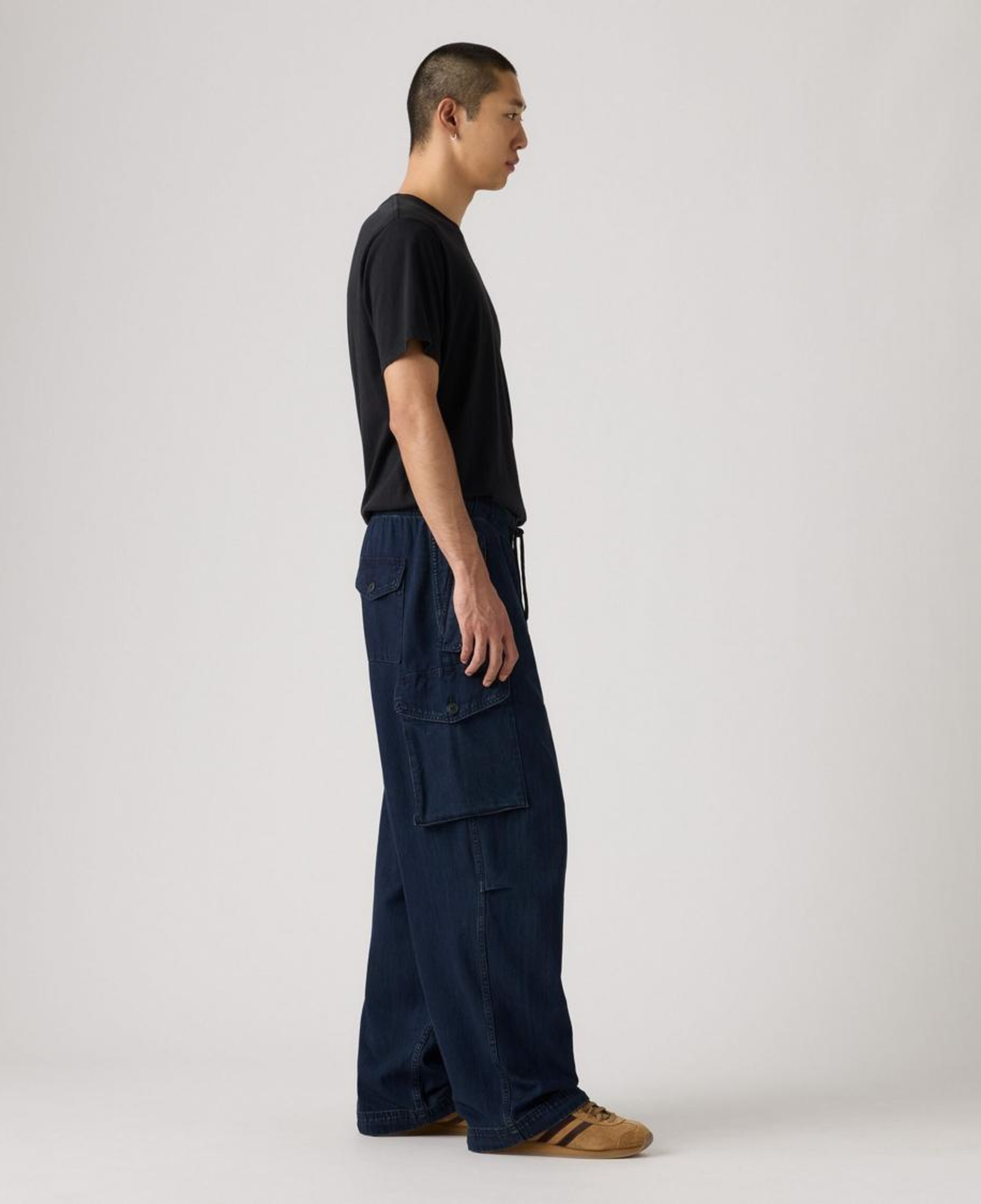 Baggy Field Cargo Denim Erkek Pantolon - Ink Smudge