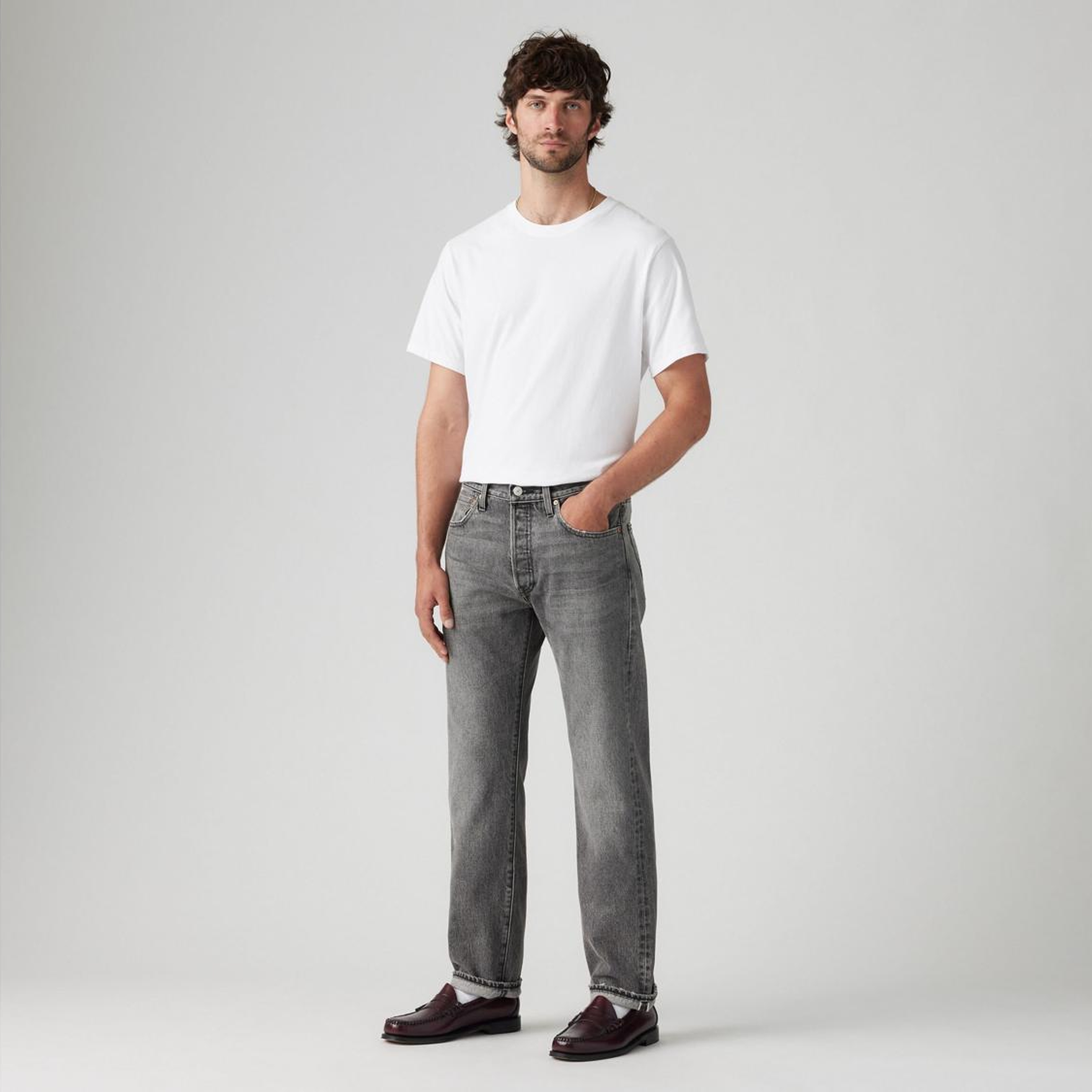 501® Original Selvedge Erkek Jean Pantolon - Black Ash Selv