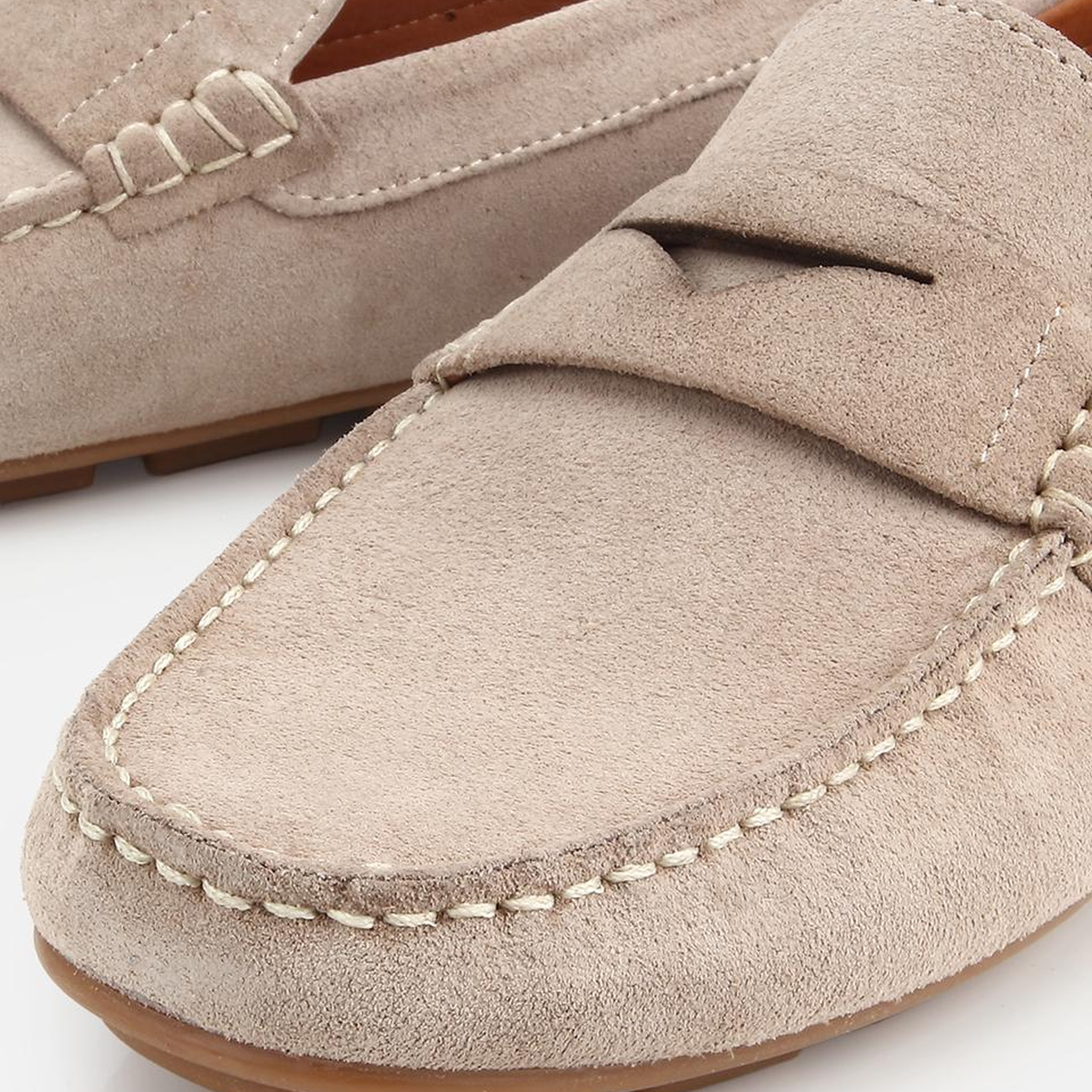 Erkek Süet Deri Bej Comfort Günlük Loafer