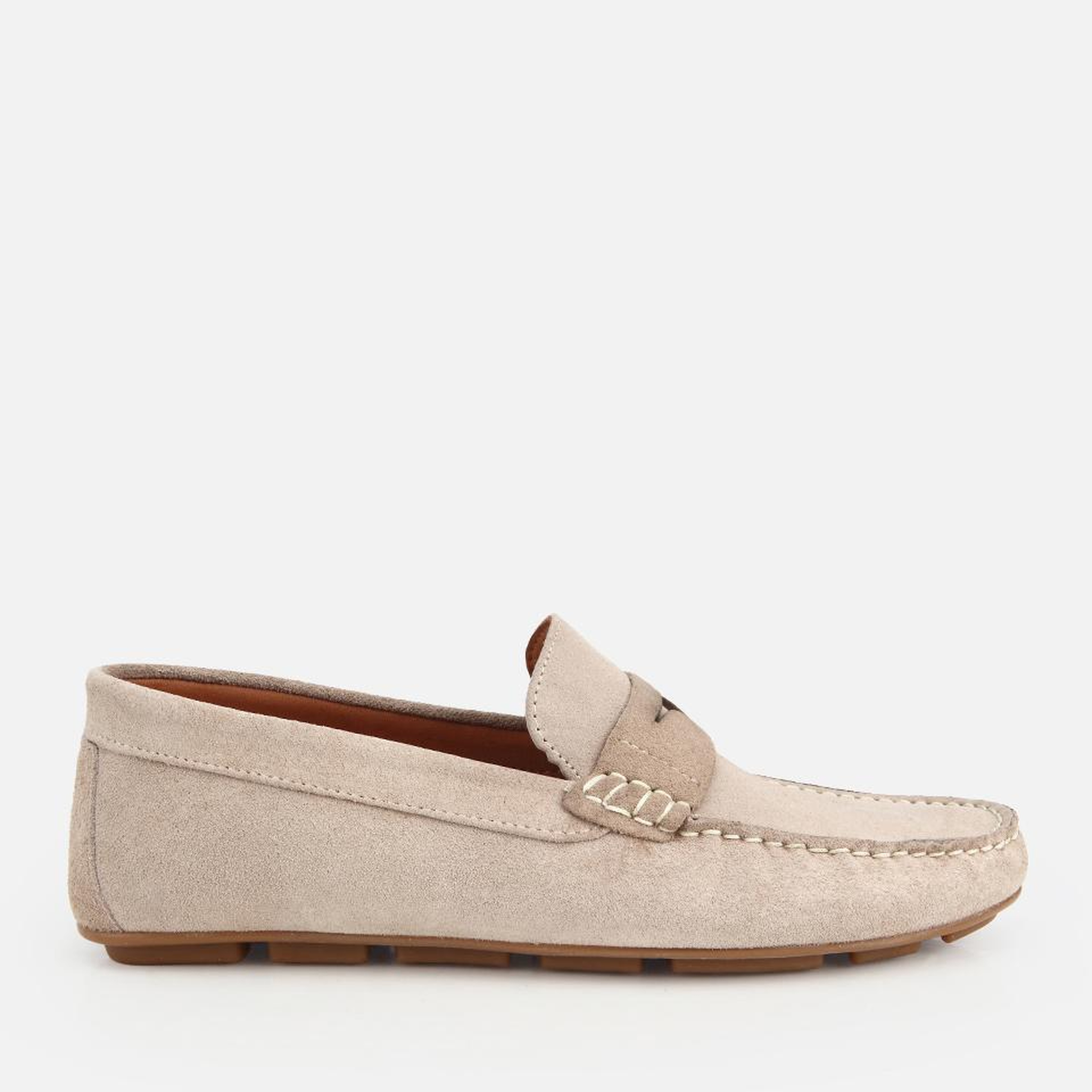 Erkek Süet Deri Bej Comfort Günlük Loafer
