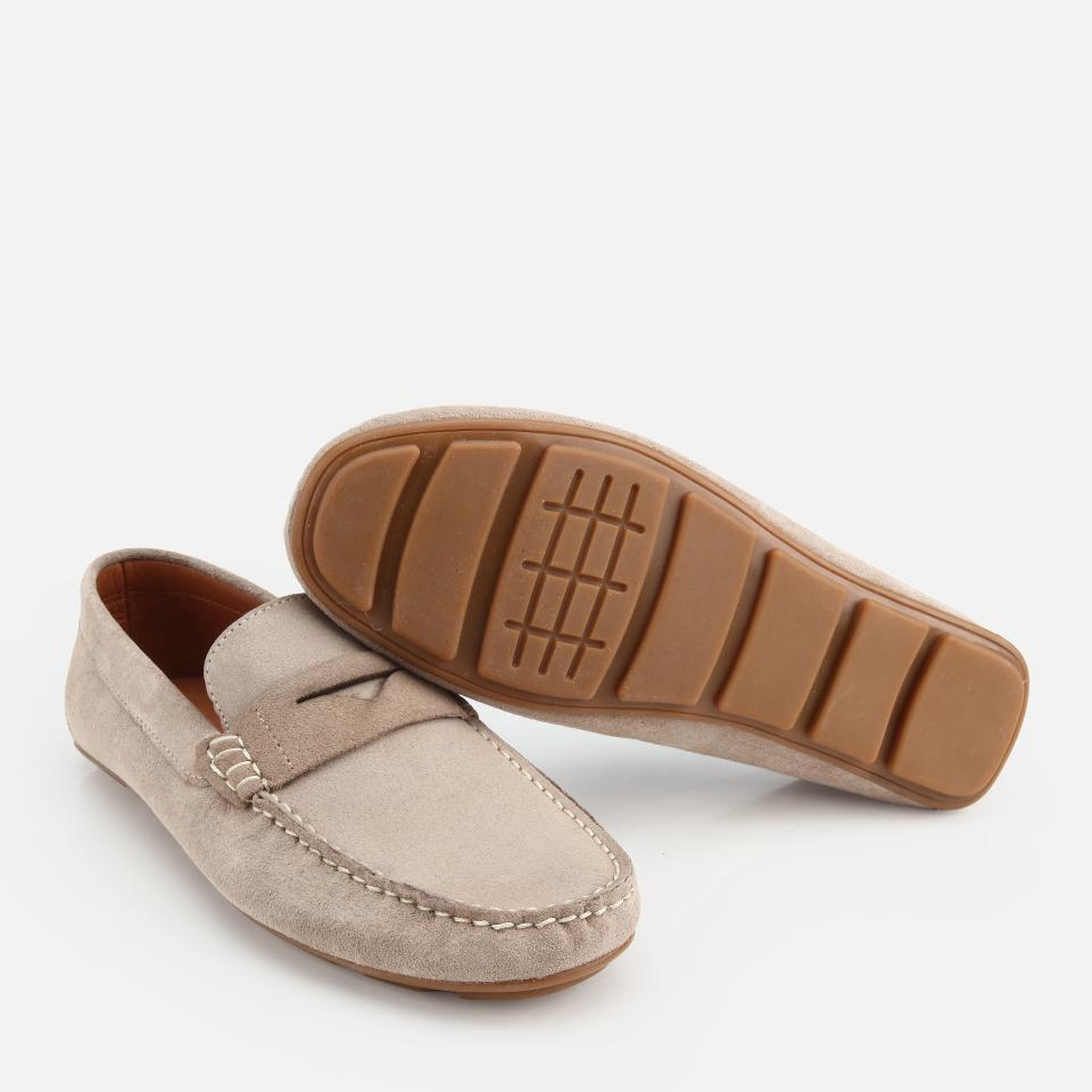 Erkek Süet Deri Bej Comfort Günlük Loafer