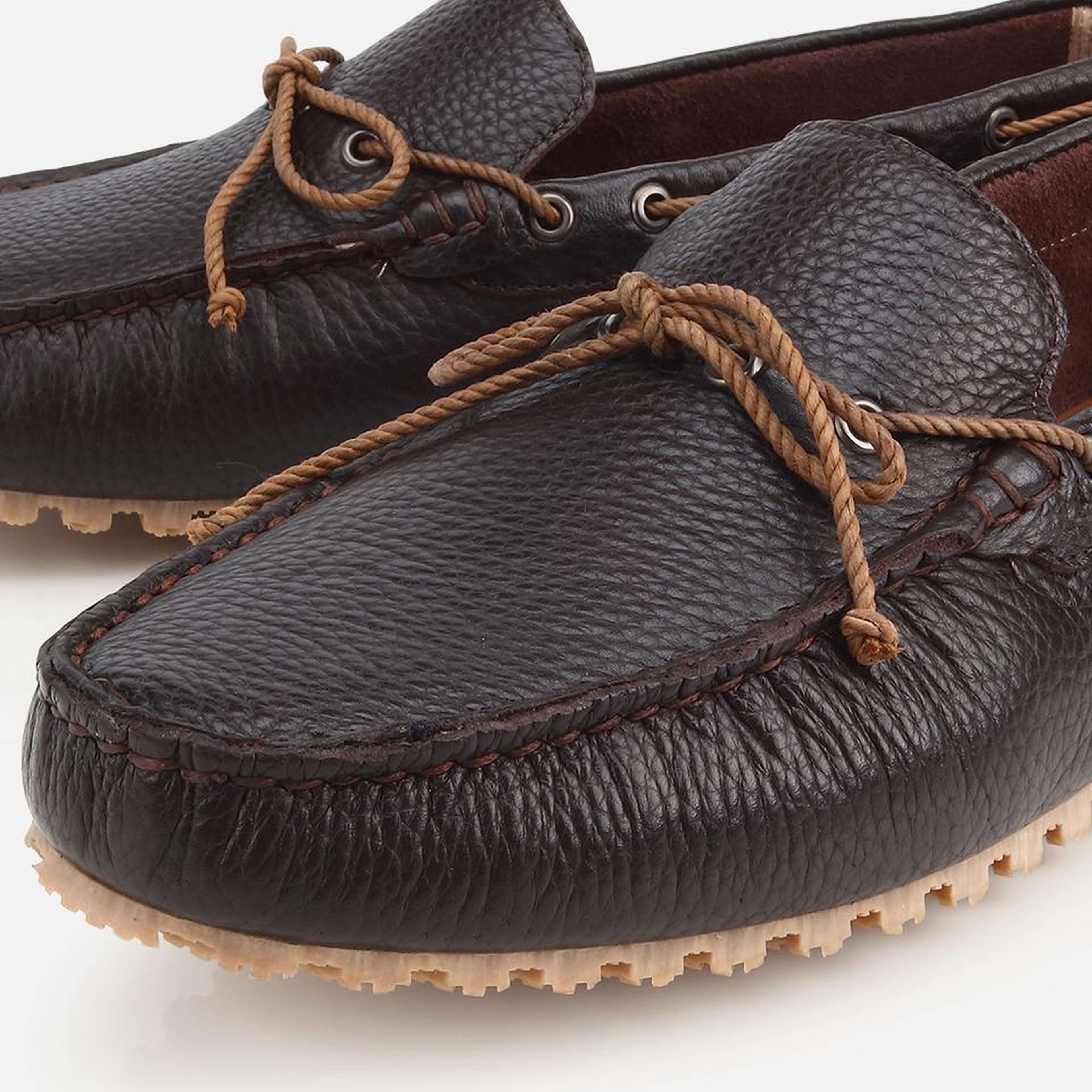 Erkek Deri Kahverengi Püskül Detaylı Günlük Loafer