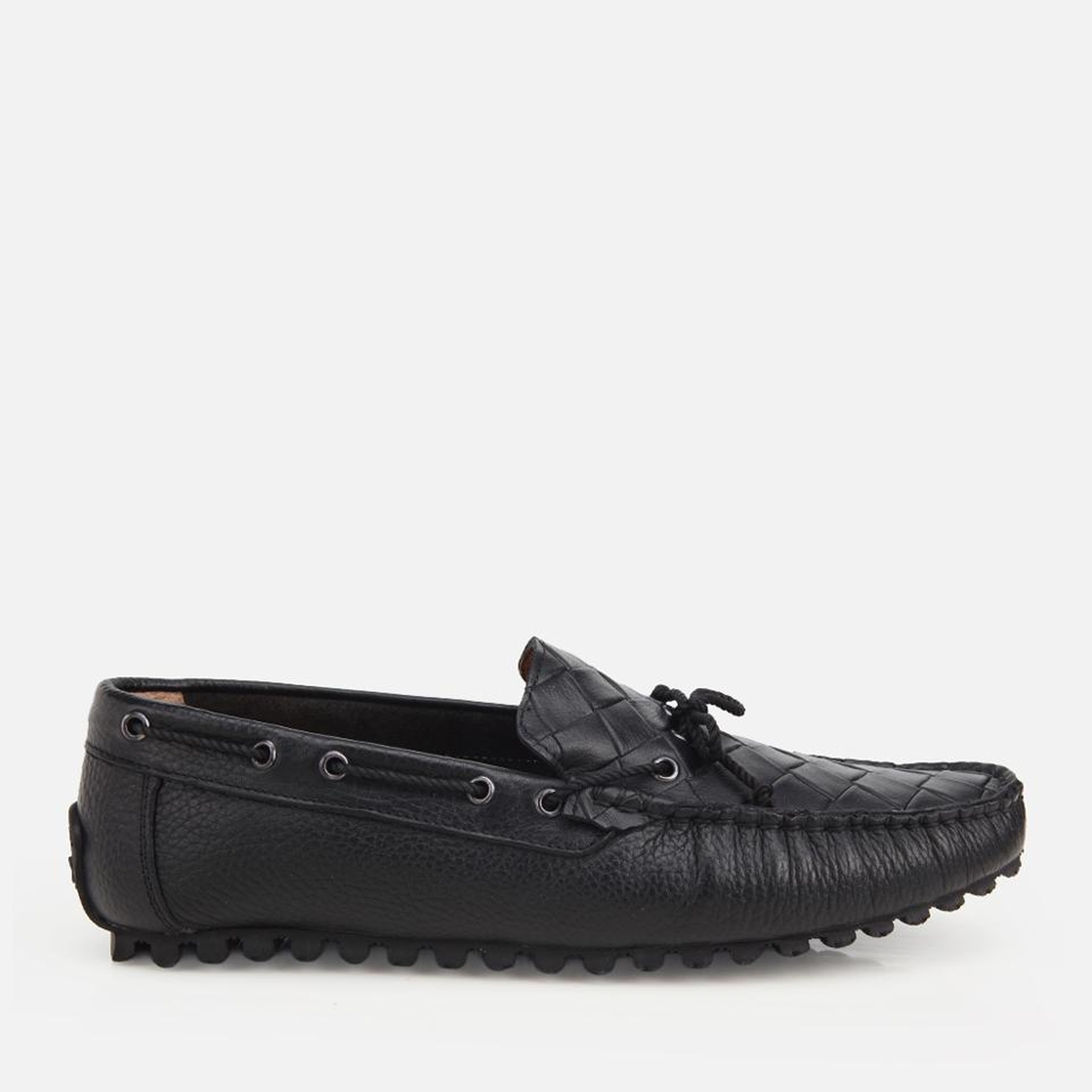Erkek Deri Siyah Kroko Detaylı Günlük Loafer