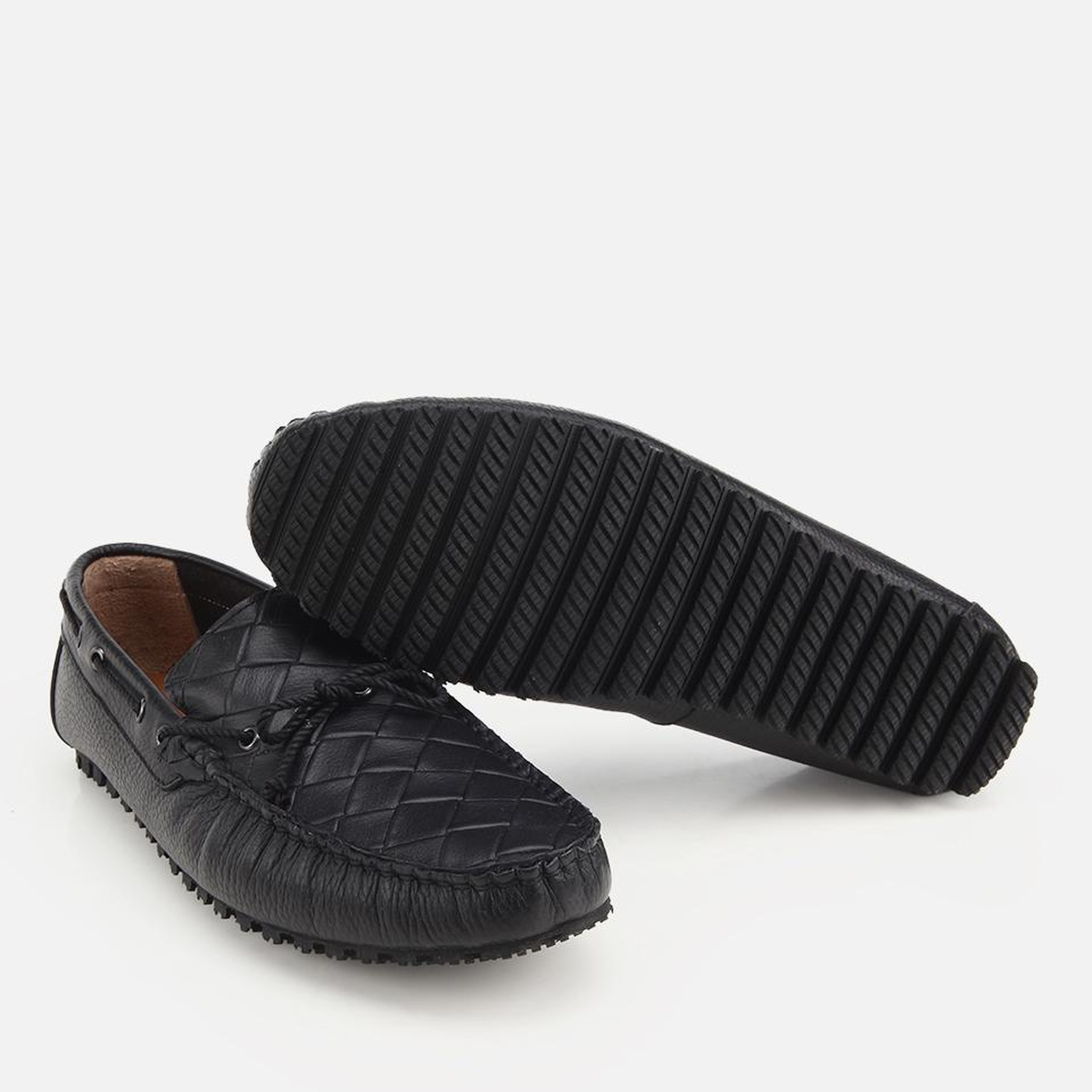 Erkek Deri Siyah Kroko Detaylı Günlük Loafer