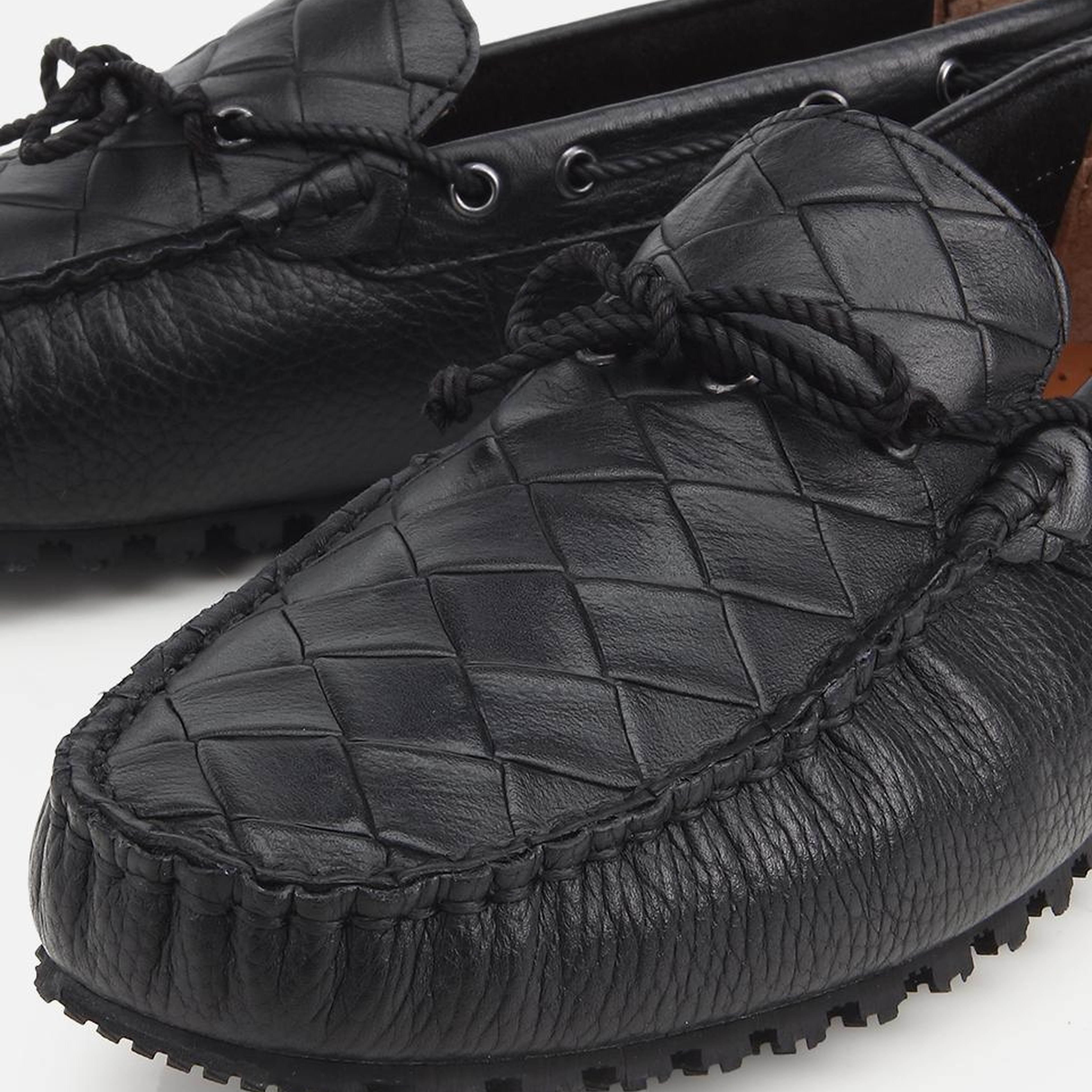 Erkek Deri Siyah Kroko Detaylı Günlük Loafer