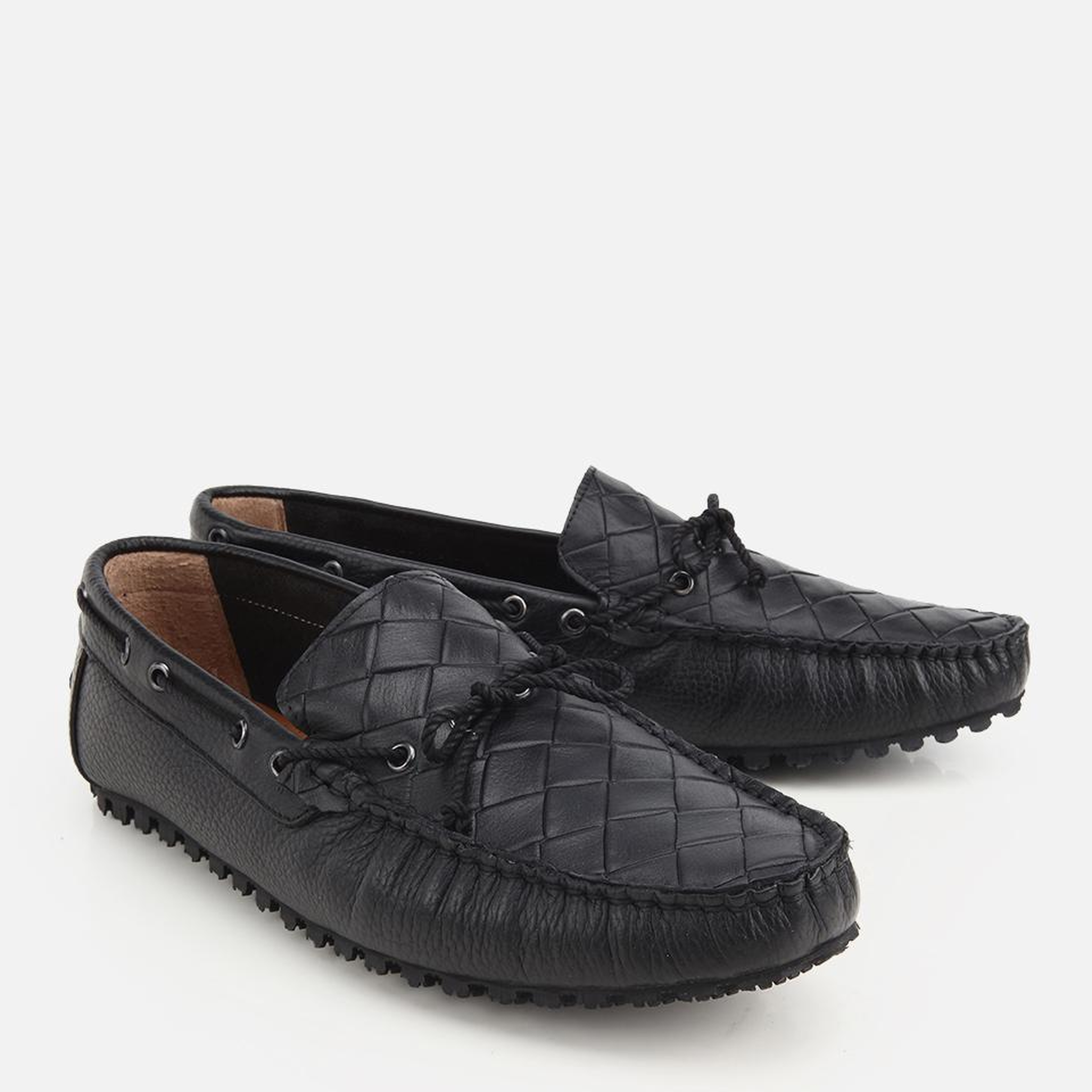 Erkek Deri Siyah Kroko Detaylı Günlük Loafer
