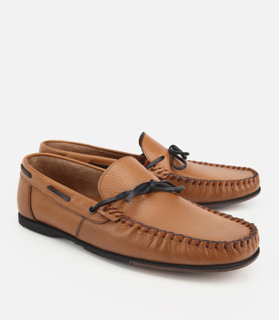 Erkek Deri Taba Yumuşak Dokulu Günlük Loafer