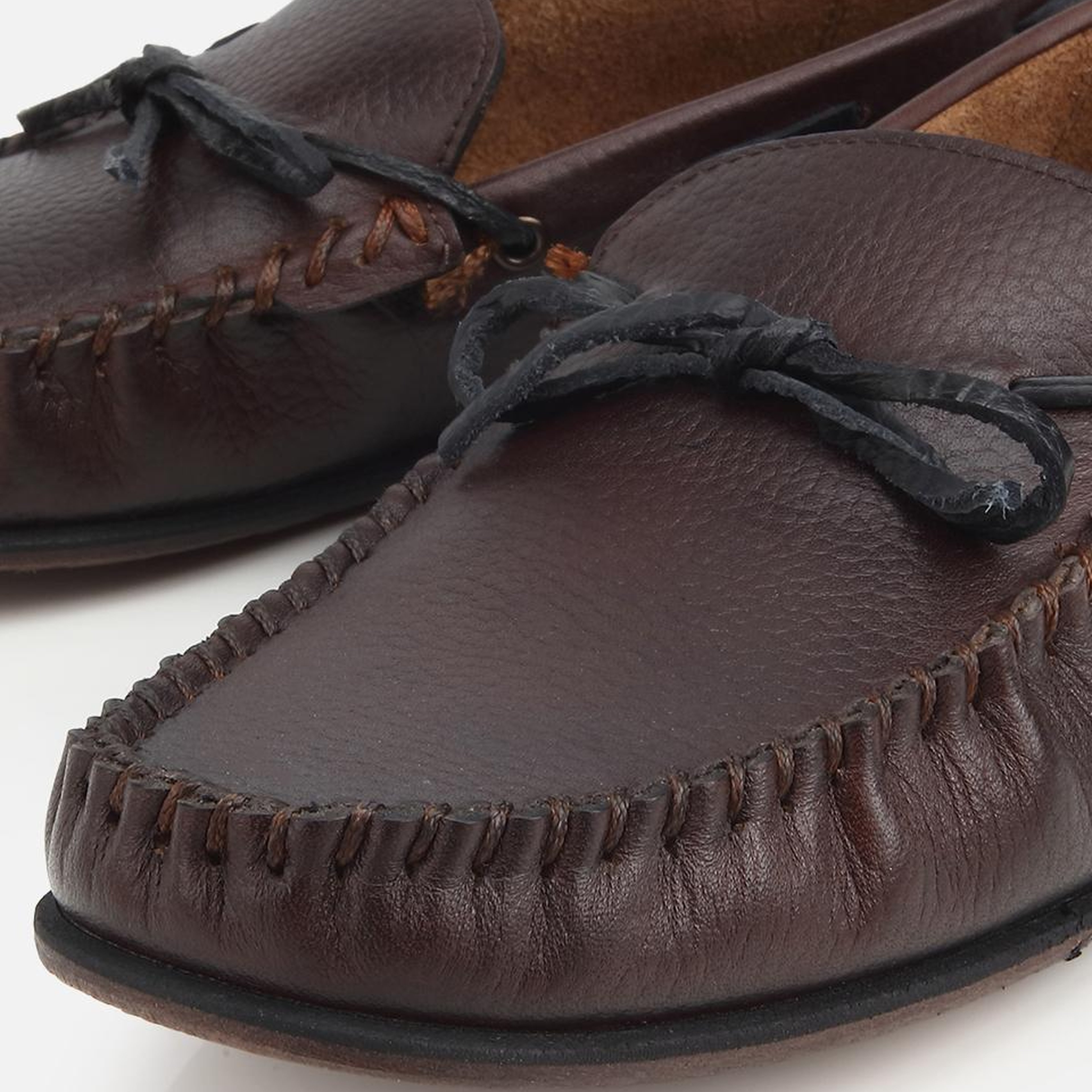 Erkek Deri Kahverengi Püskül Detaylı Yumuşak Dokulu Günlük Loafer