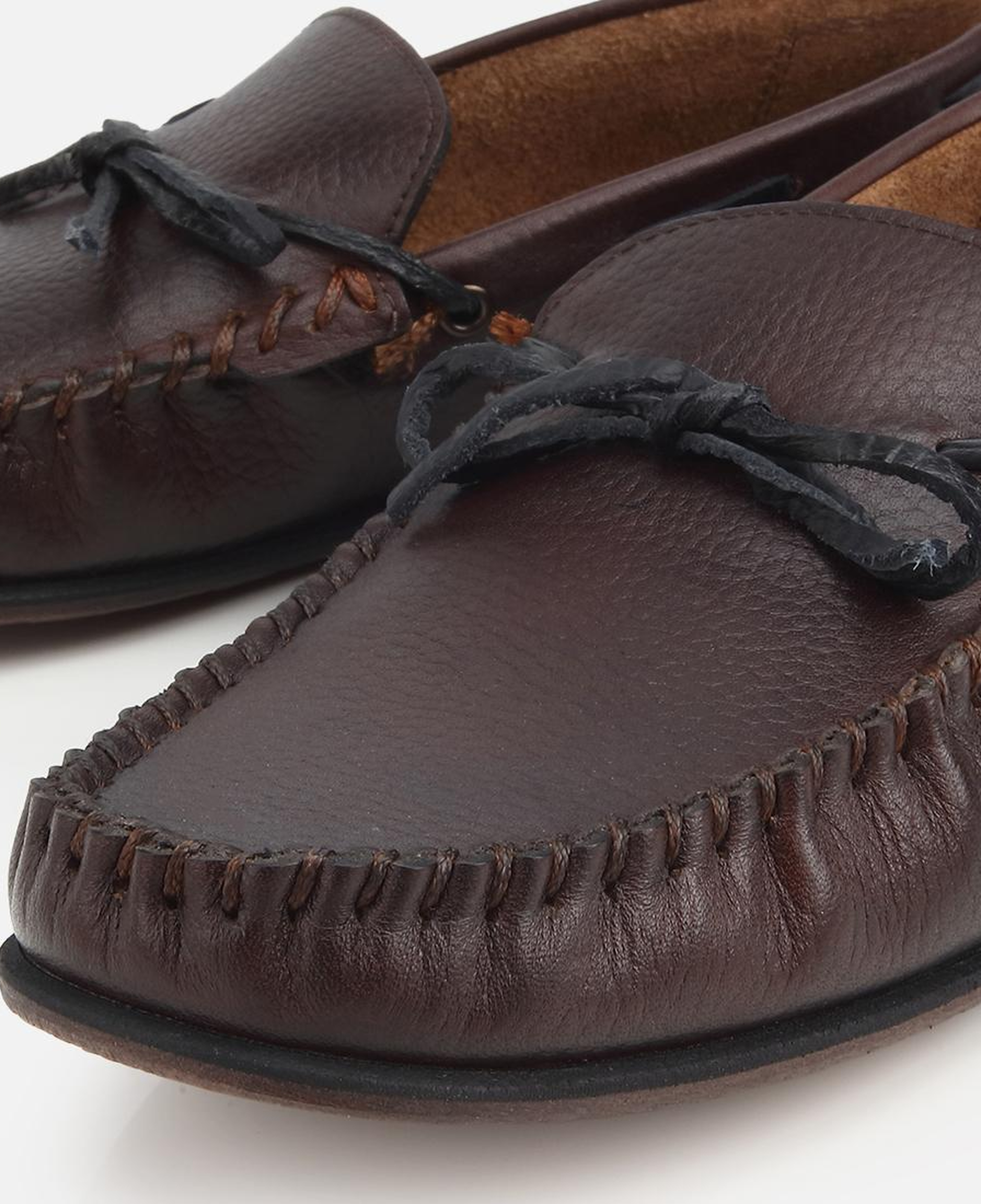 Erkek Deri Kahverengi Püskül Detaylı Yumuşak Dokulu Günlük Loafer