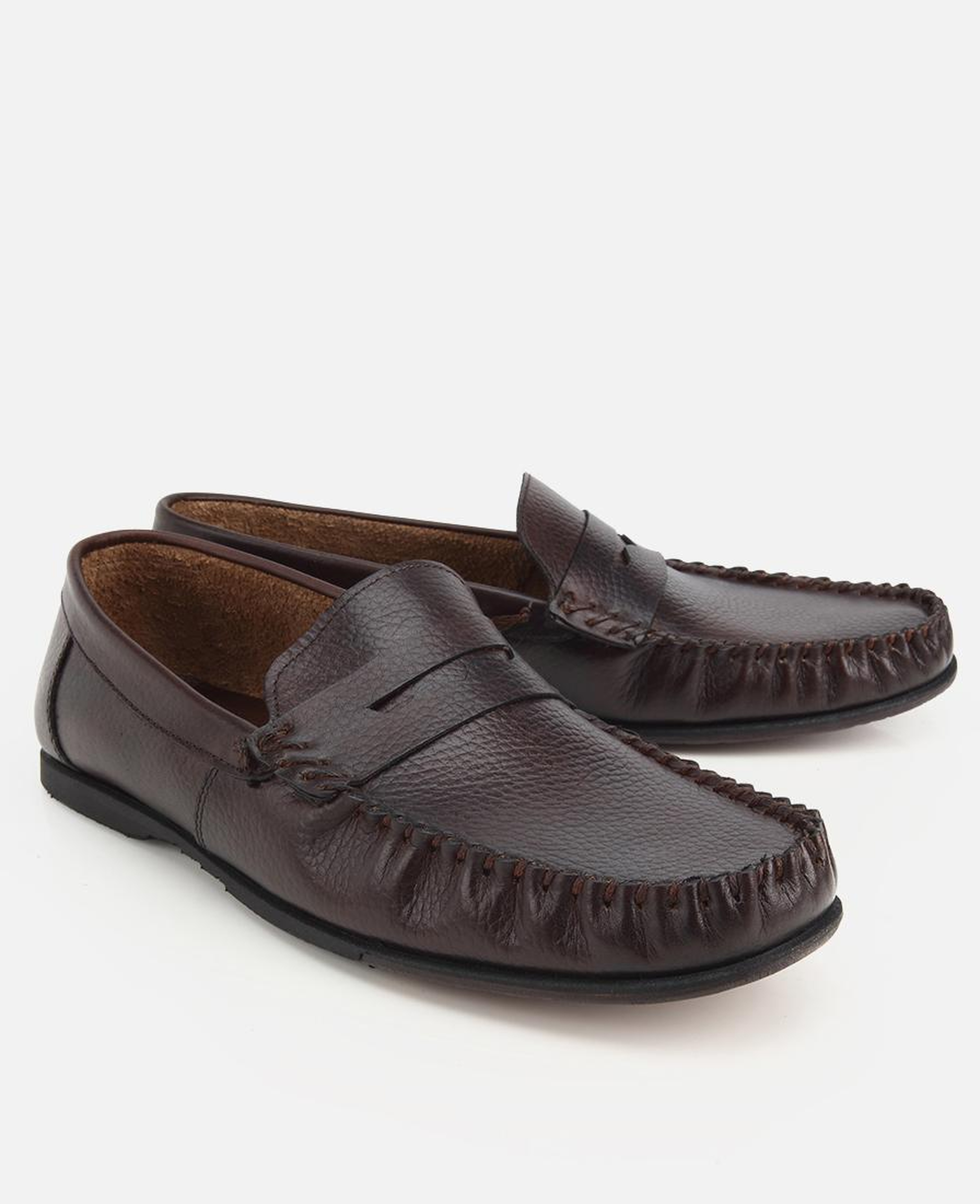 Erkek Deri Kahverengi Yumuşak Dokulu Günlük Loafer