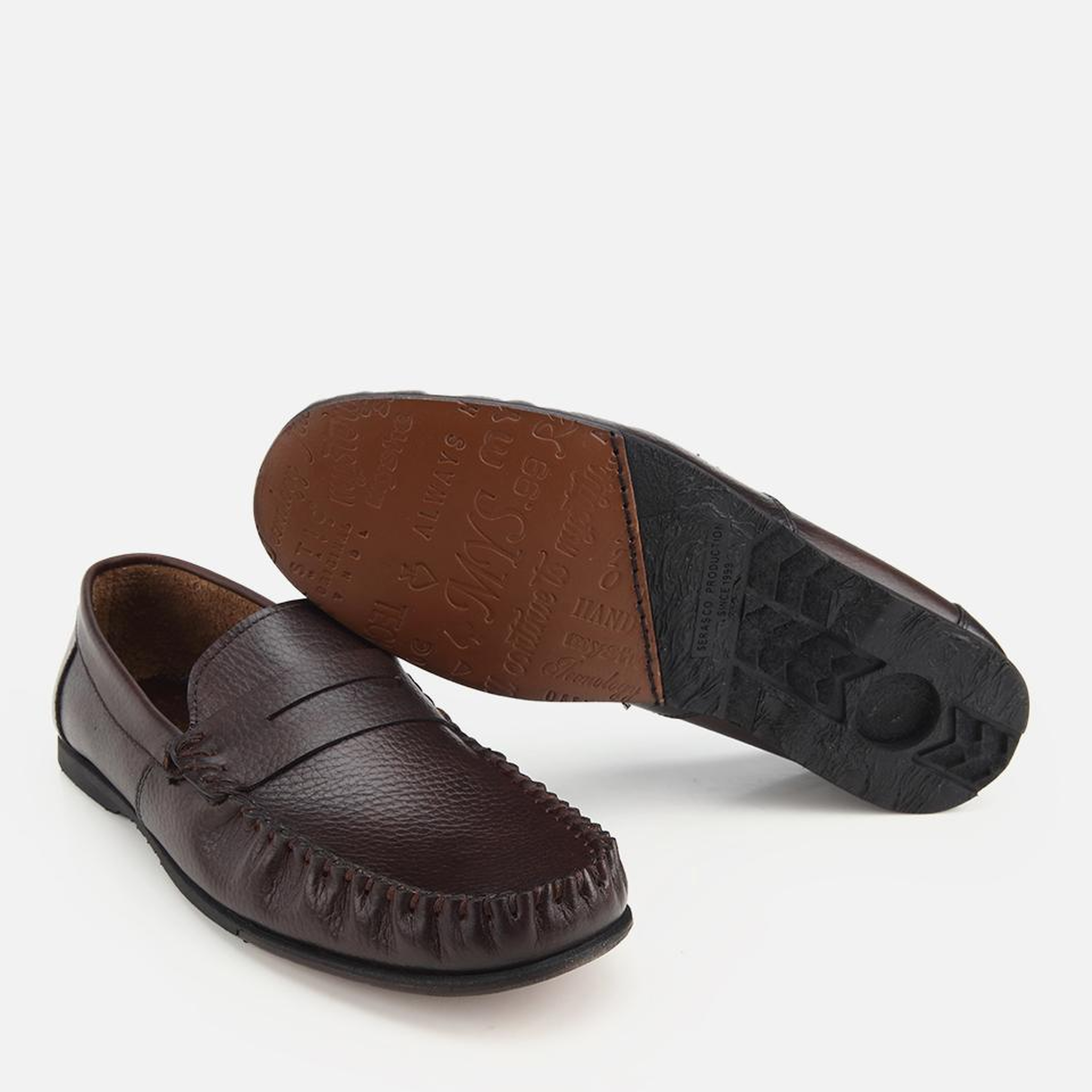 Erkek Deri Kahverengi Yumuşak Dokulu Günlük Loafer