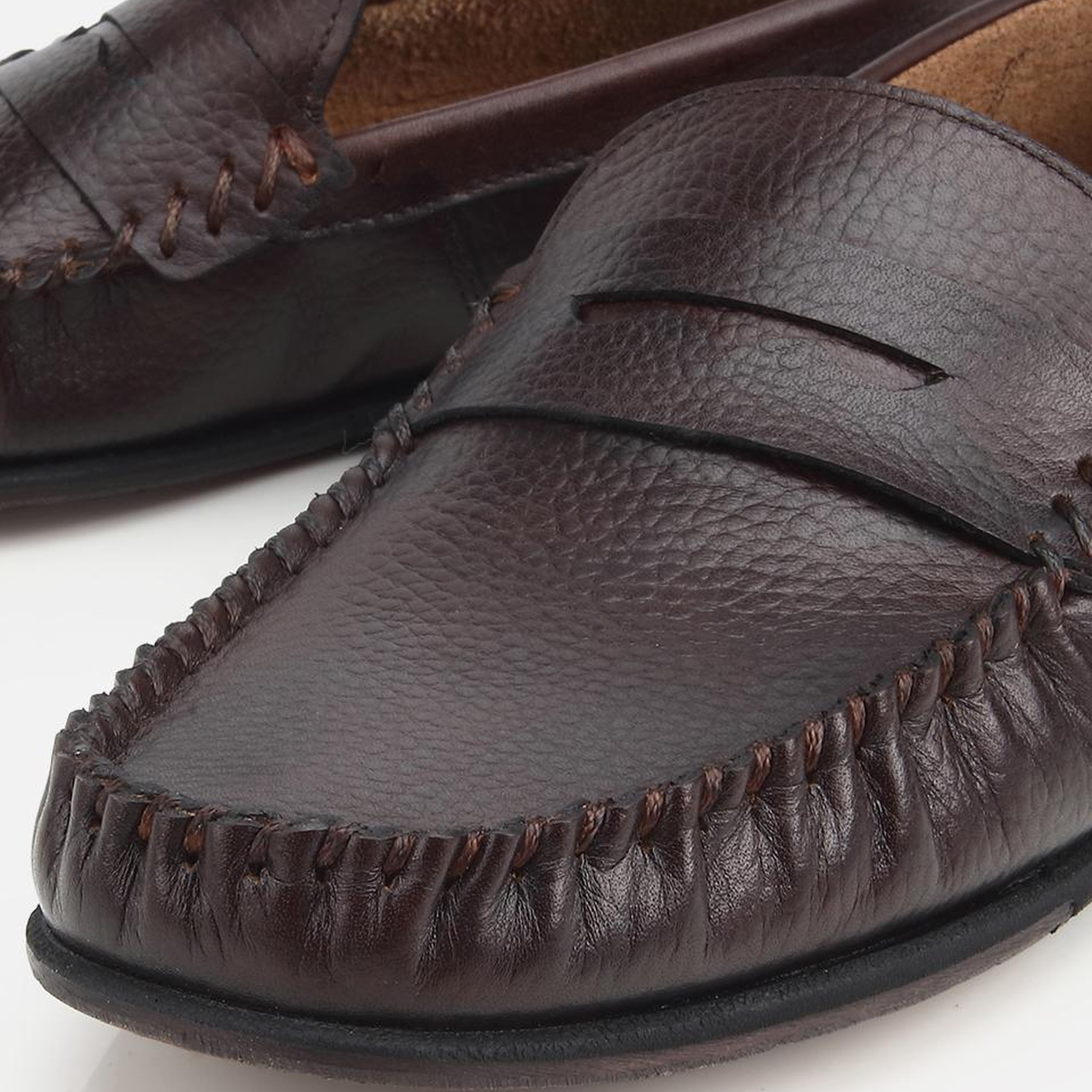 Erkek Deri Kahverengi Yumuşak Dokulu Günlük Loafer