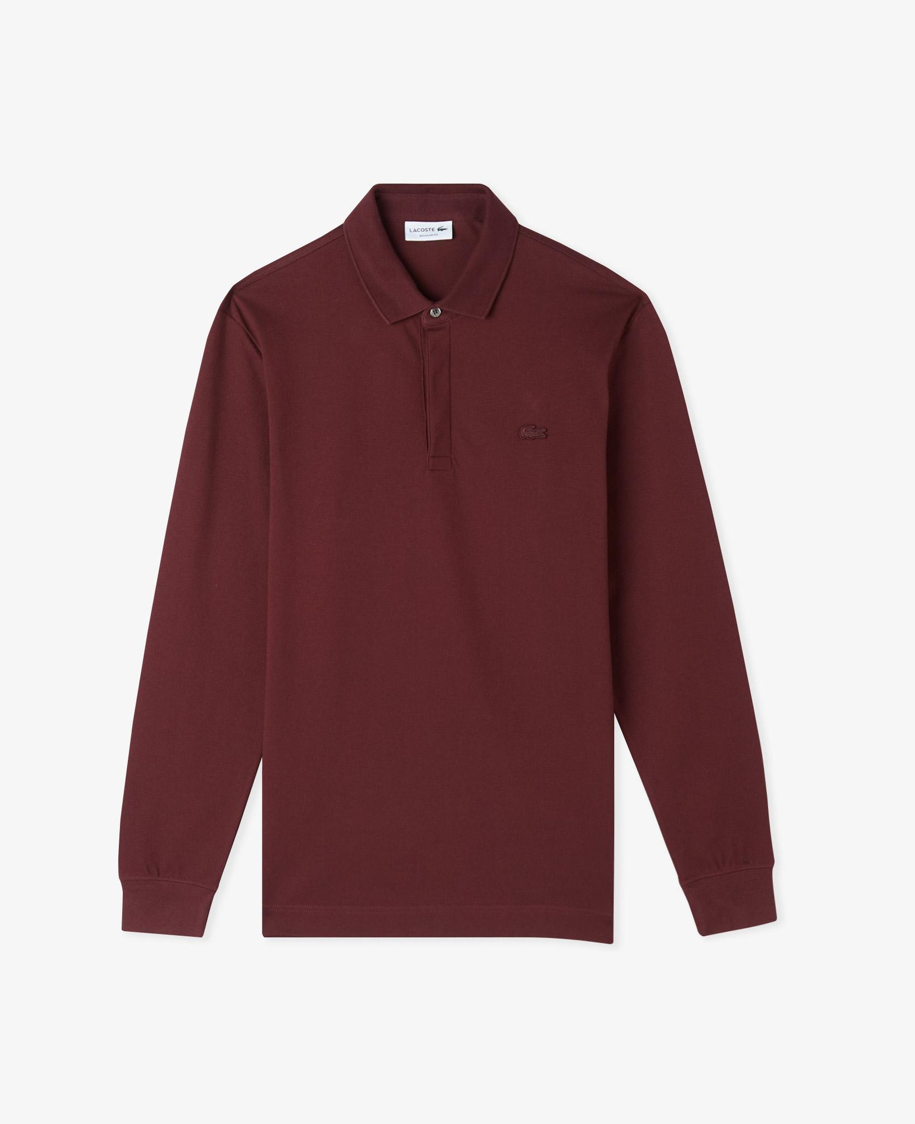 Erkek Regular Fit Uzun Kollu Bordo Paris Polo