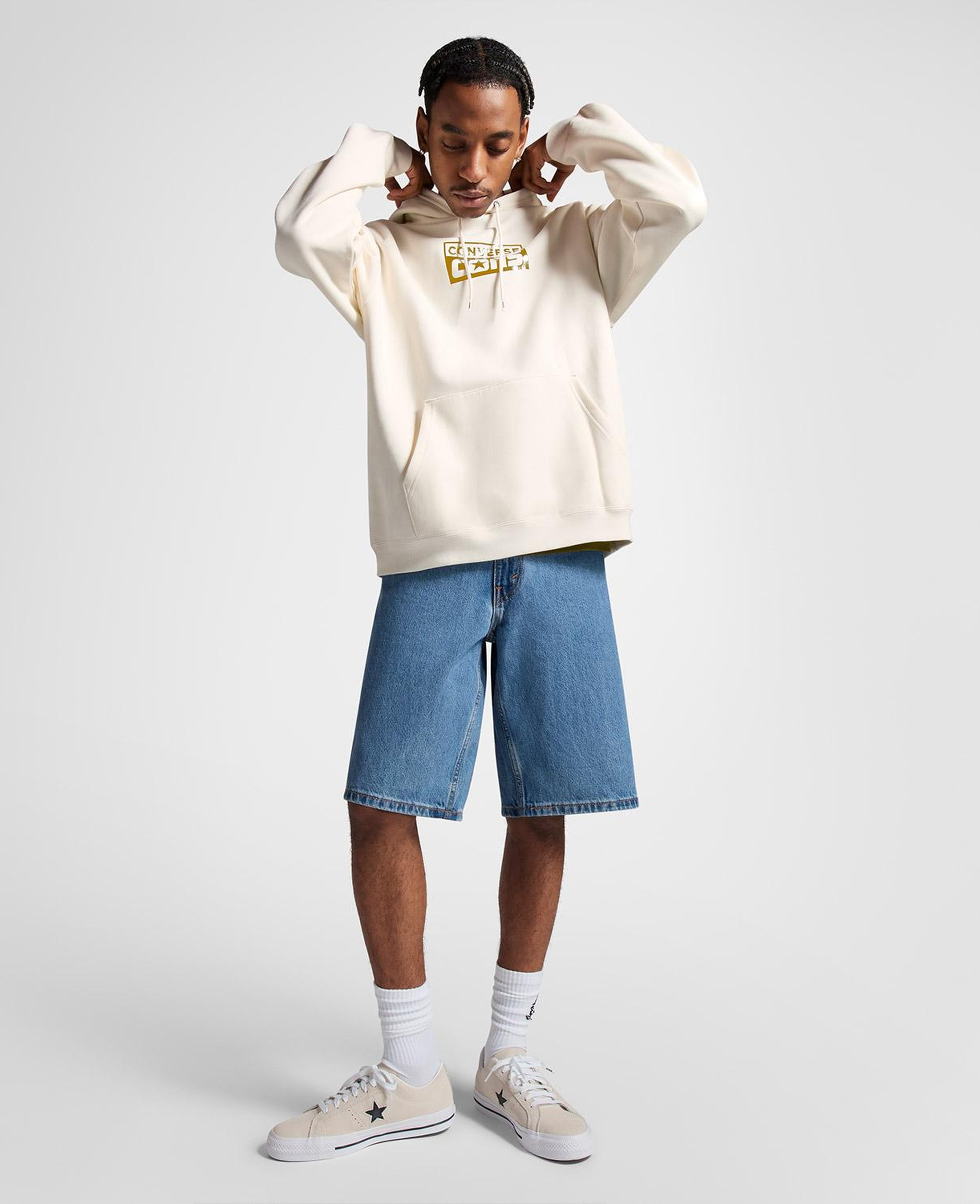 Converse Cons Erkek Krem Hoodie
