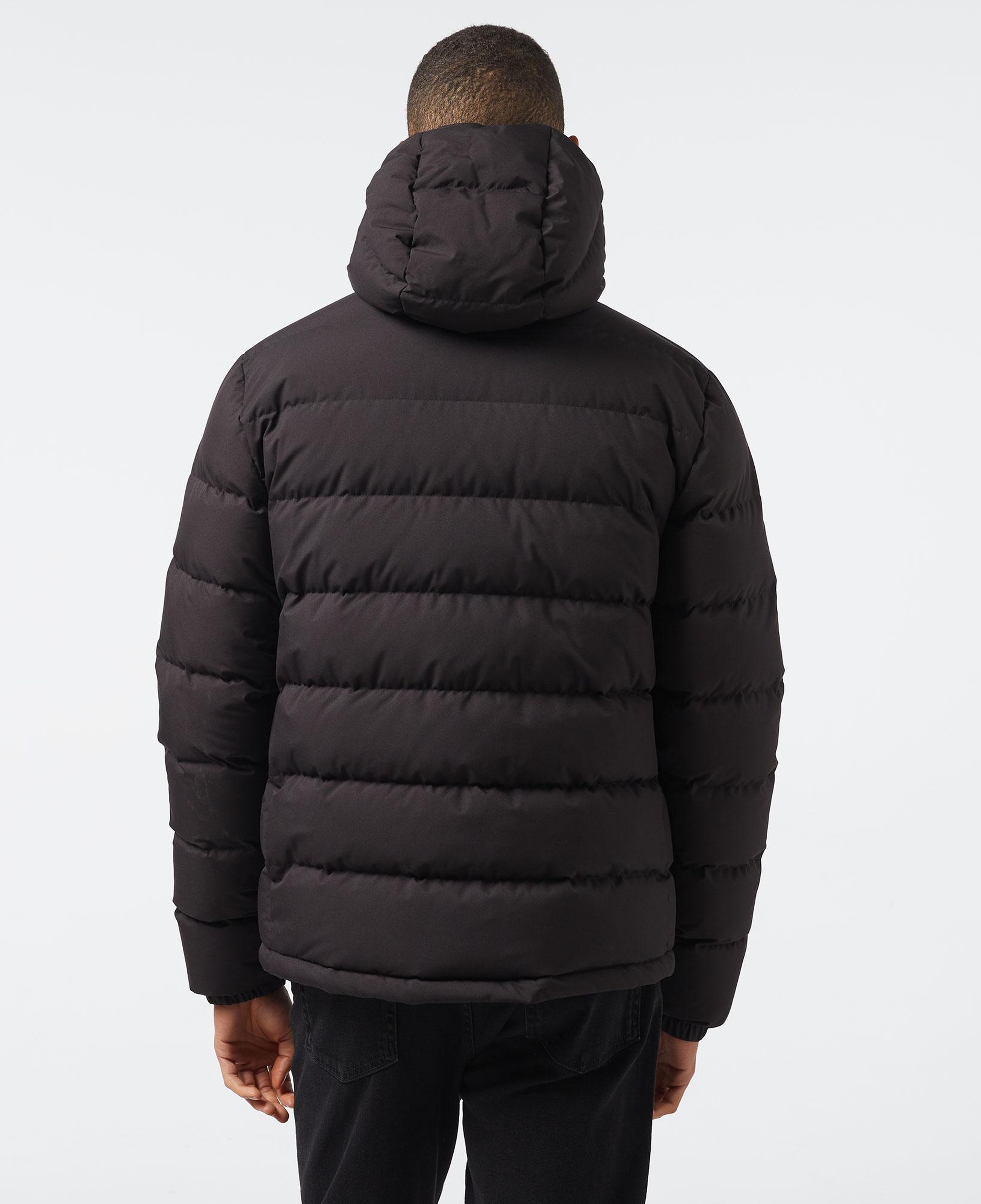 Erkek Regular Fit Kapüşonlu Siyah Şişme Mont