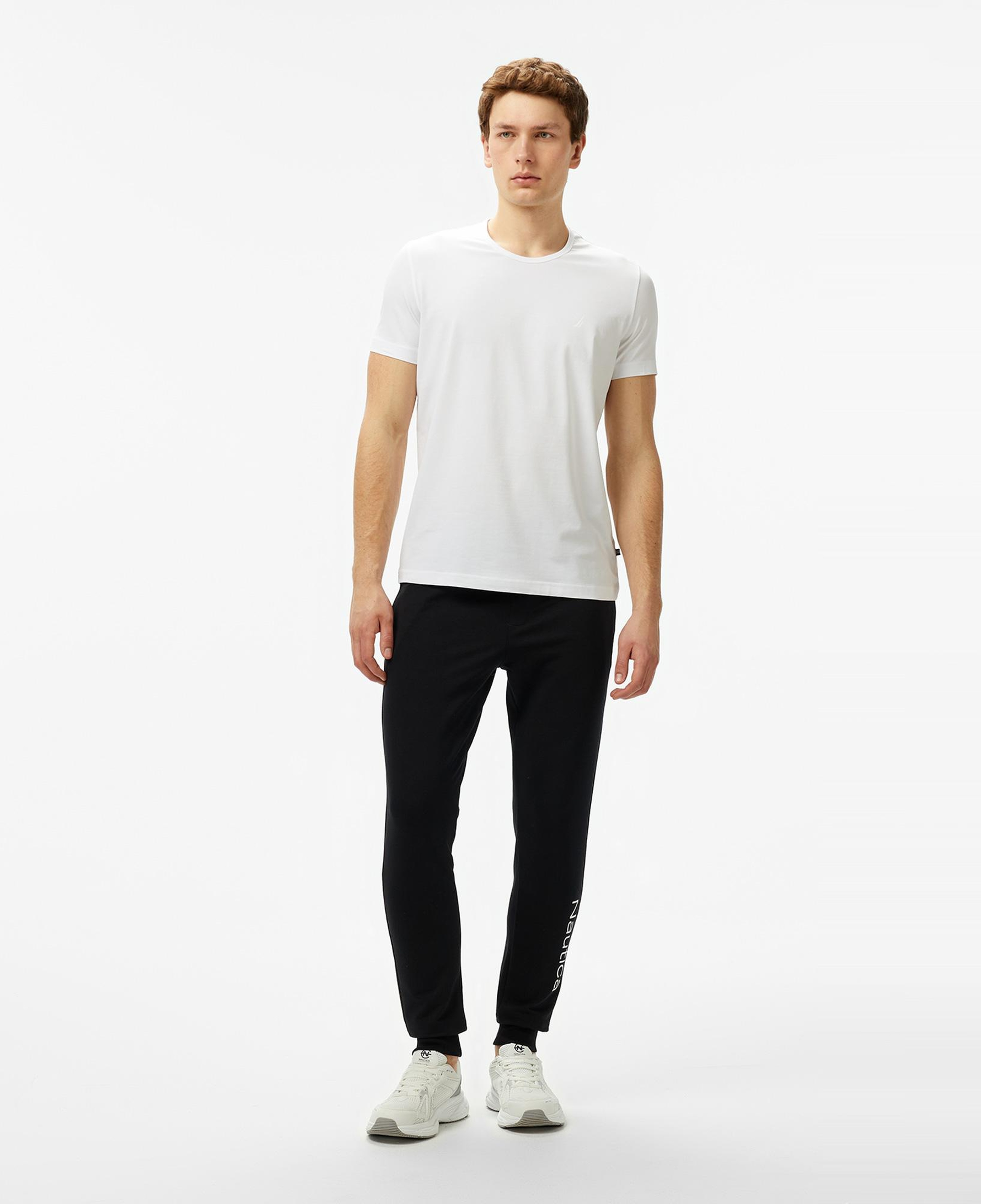 Nautara Erkek Beyaz Regular Fit T-Shirt