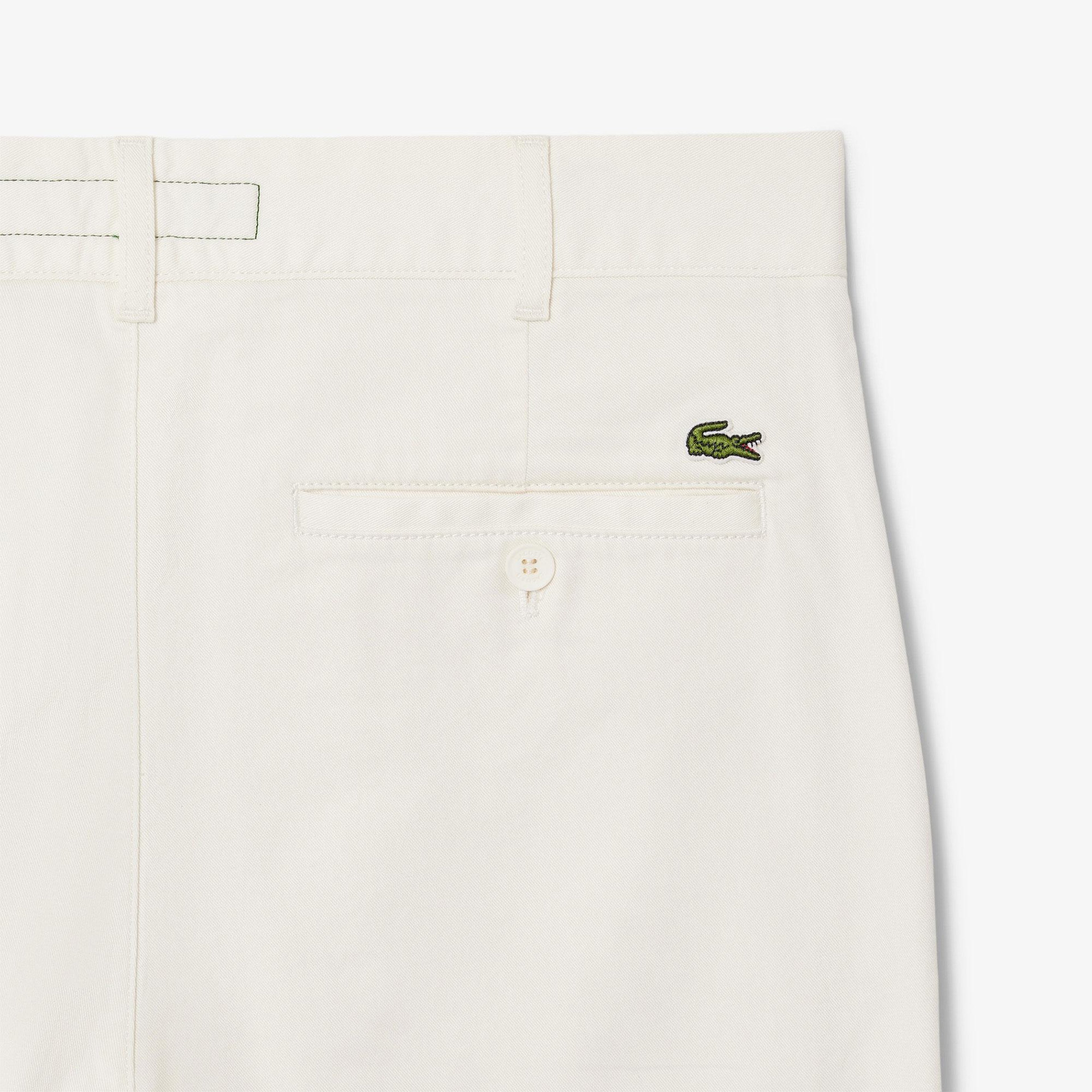 Erkek Slim Fit Beyaz Bermuda Şort