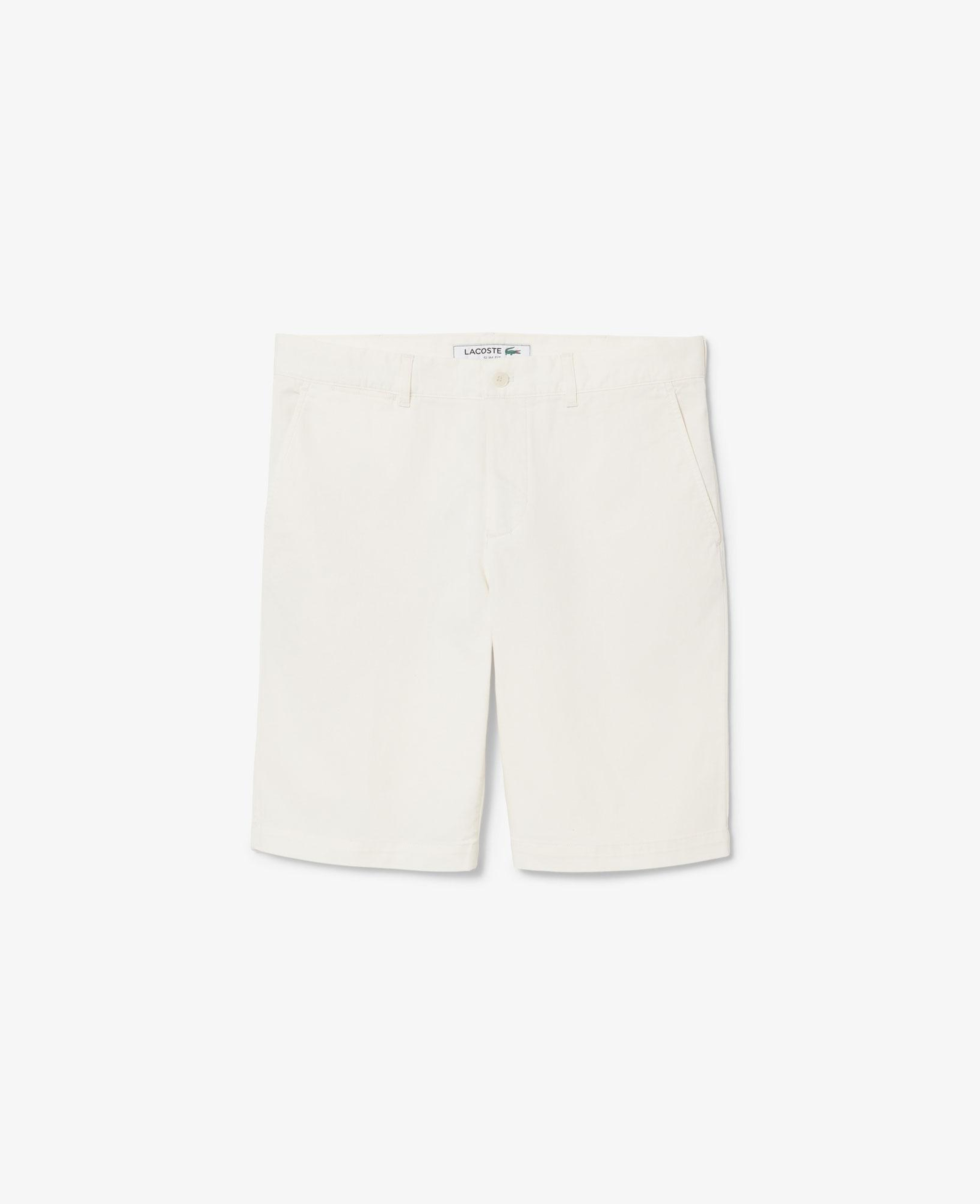 Erkek Slim Fit Beyaz Bermuda Şort