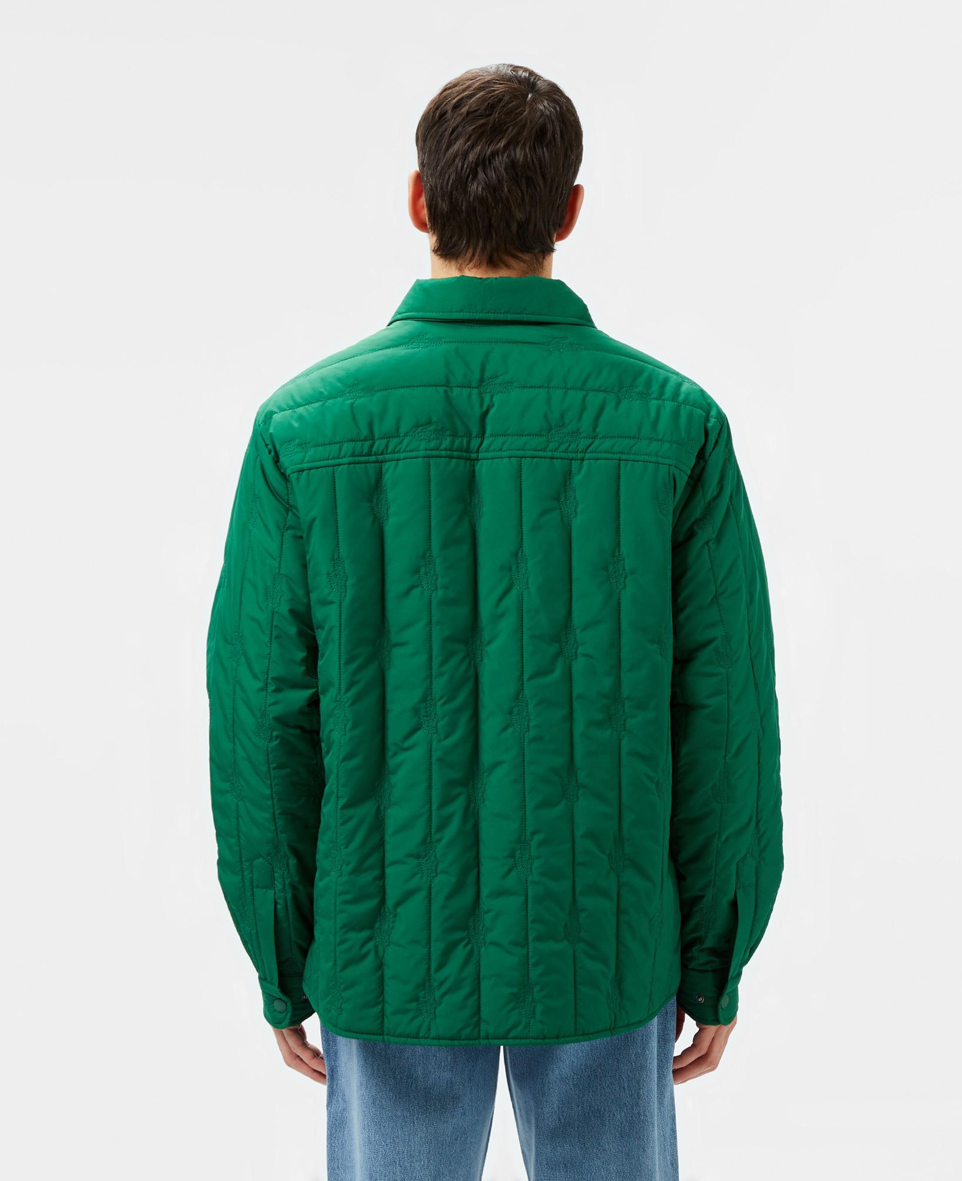 Erkek Relaxed Fit Gömlek Yaka Desenli Yeşil Ceket