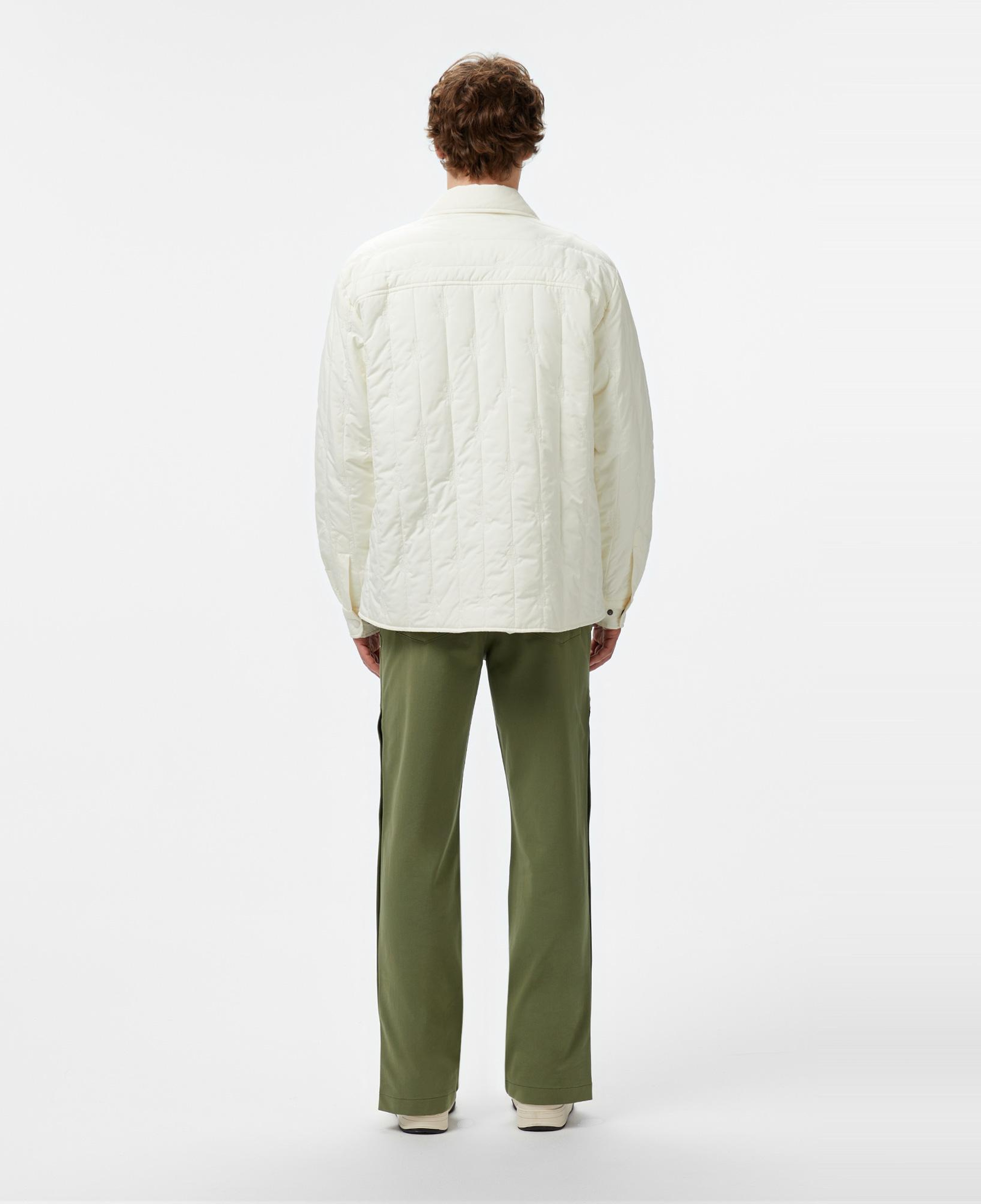 Erkek Relaxed Fit Gömlek Yaka Desenli Beyaz Ceket