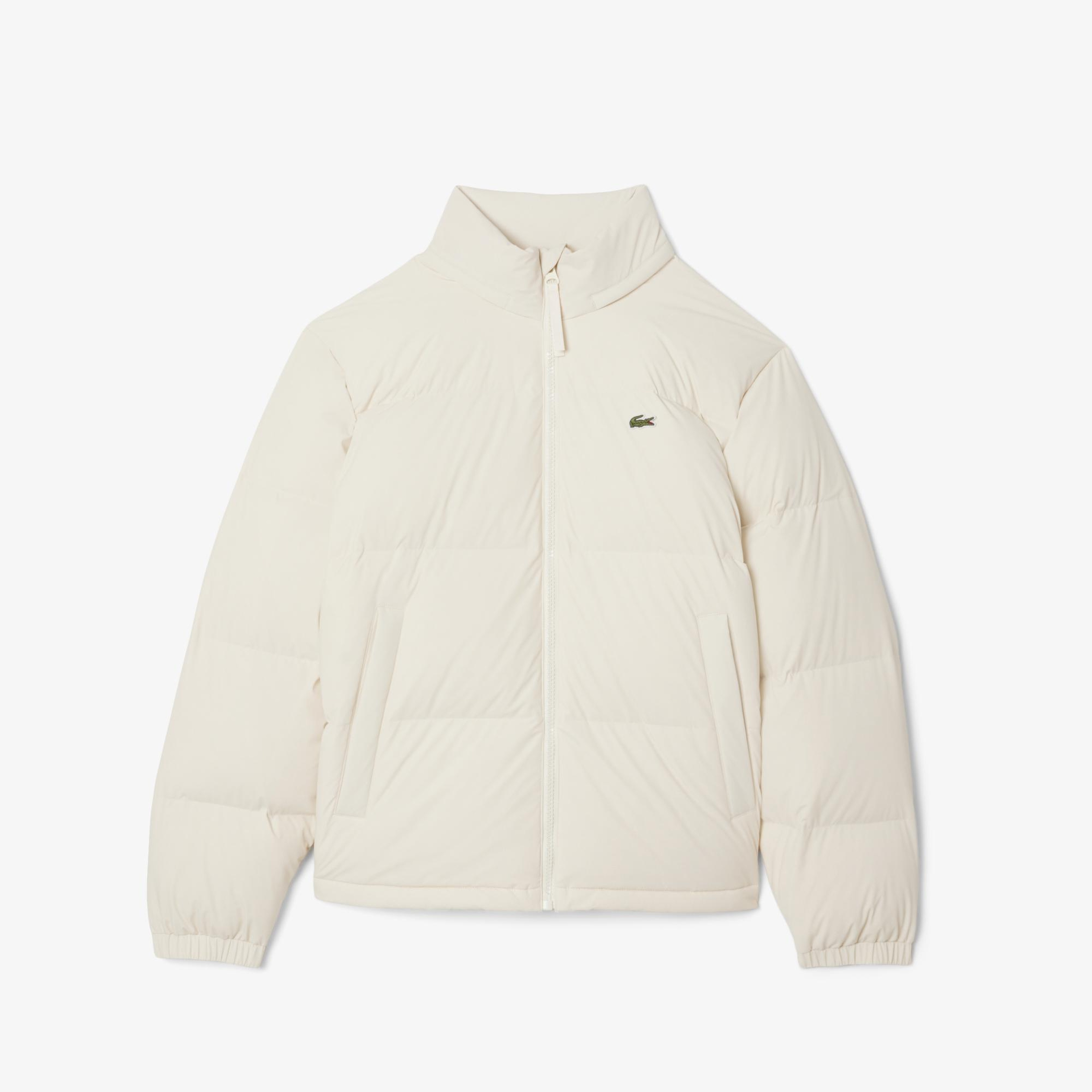 Lacoste Erkek Relaxed Fit Kapüşonlu Krem Mont