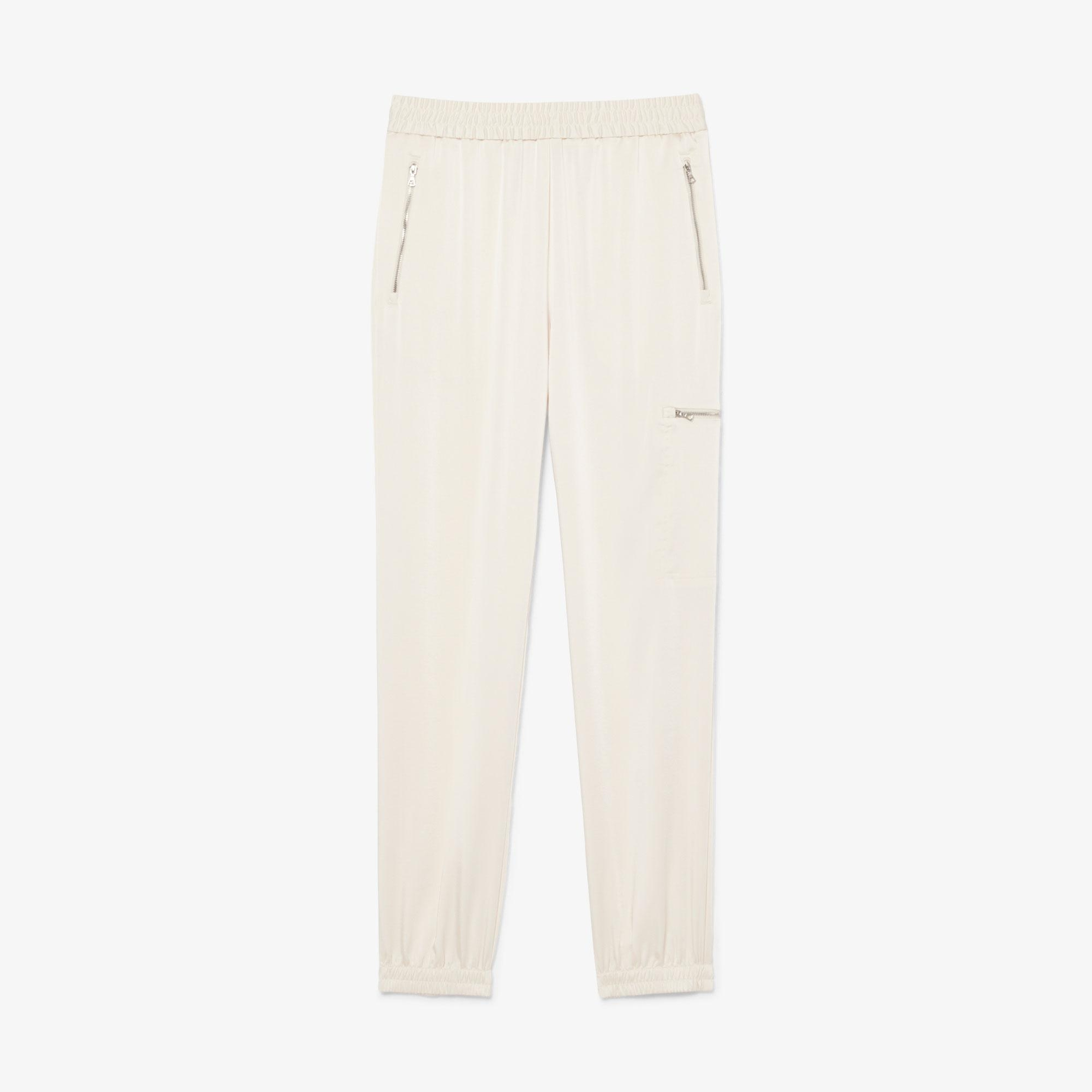 Kadın Oversized Fit Krem Pantolon