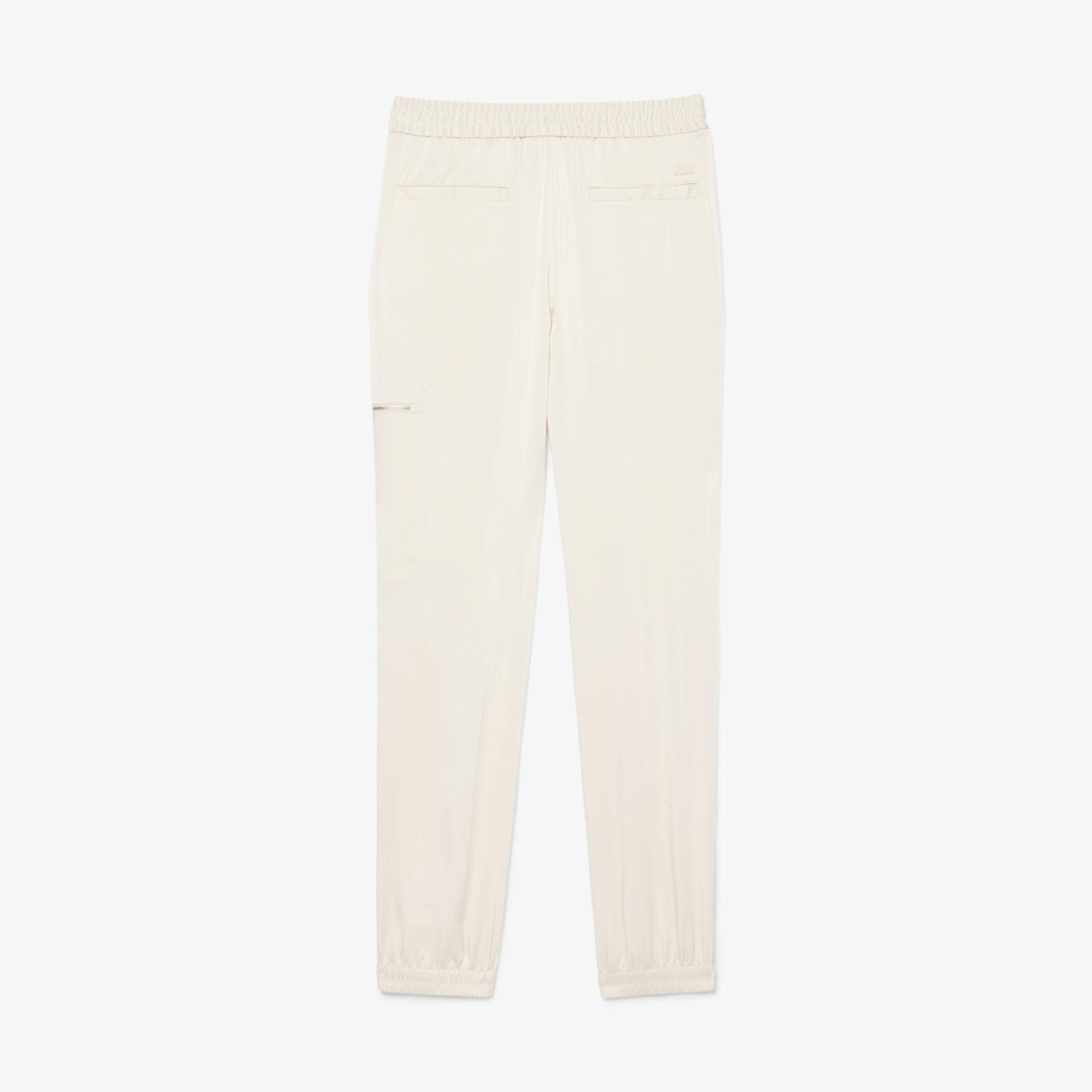 Kadın Oversized Fit Krem Pantolon