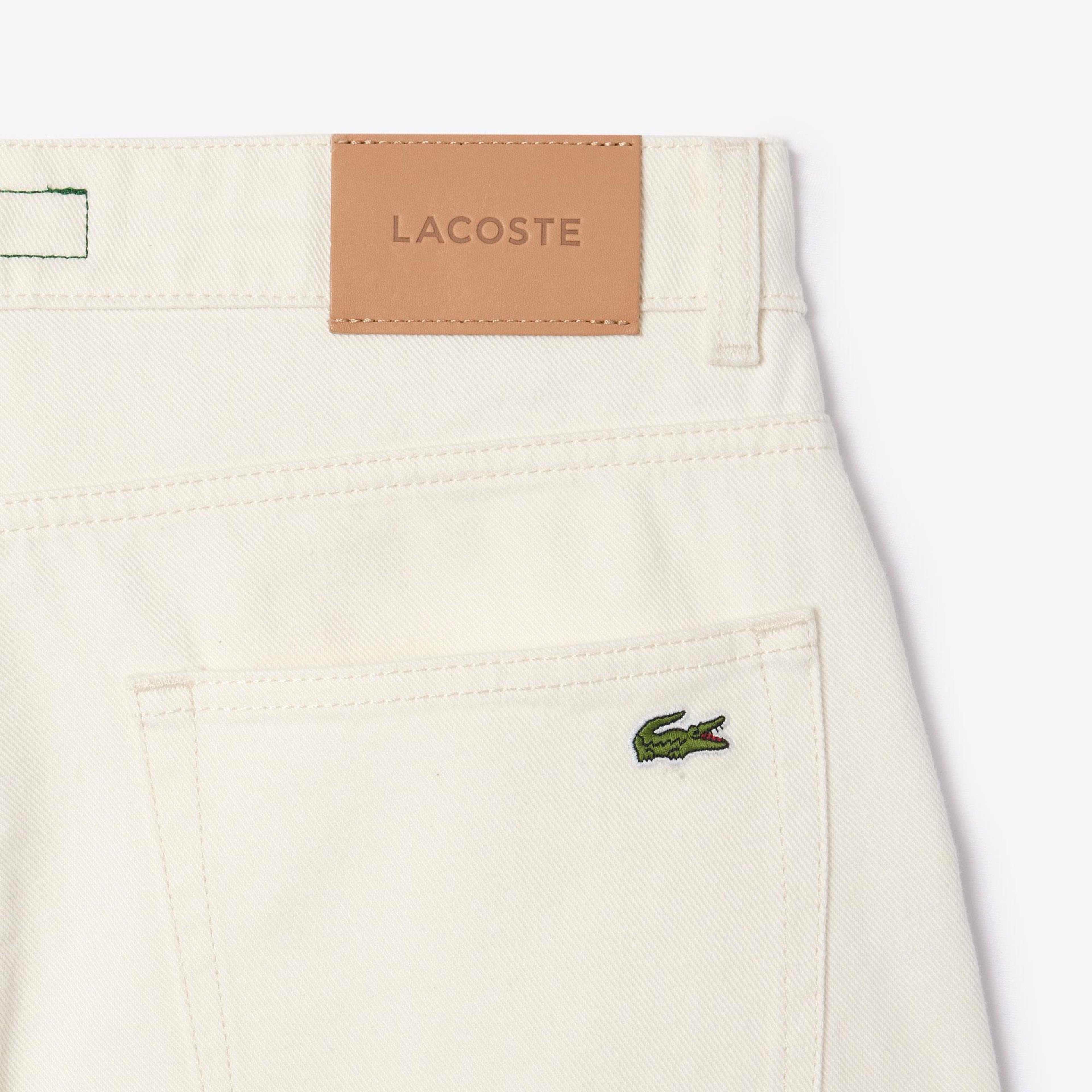 Erkek Straight Fit Krem Jean Pantolon