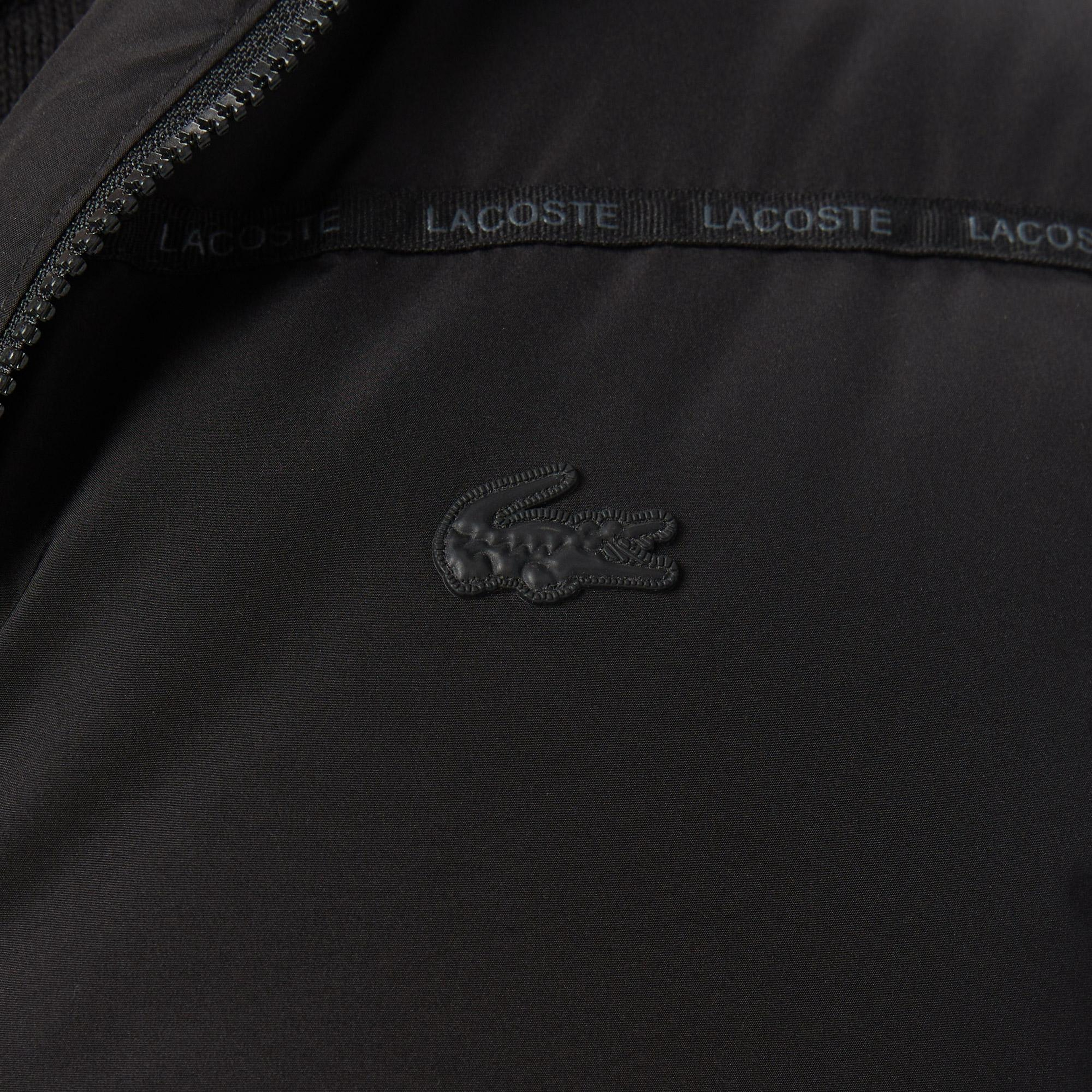 Lacoste Erkek Relaxed Fit Kapüşonlu Siyah Mont