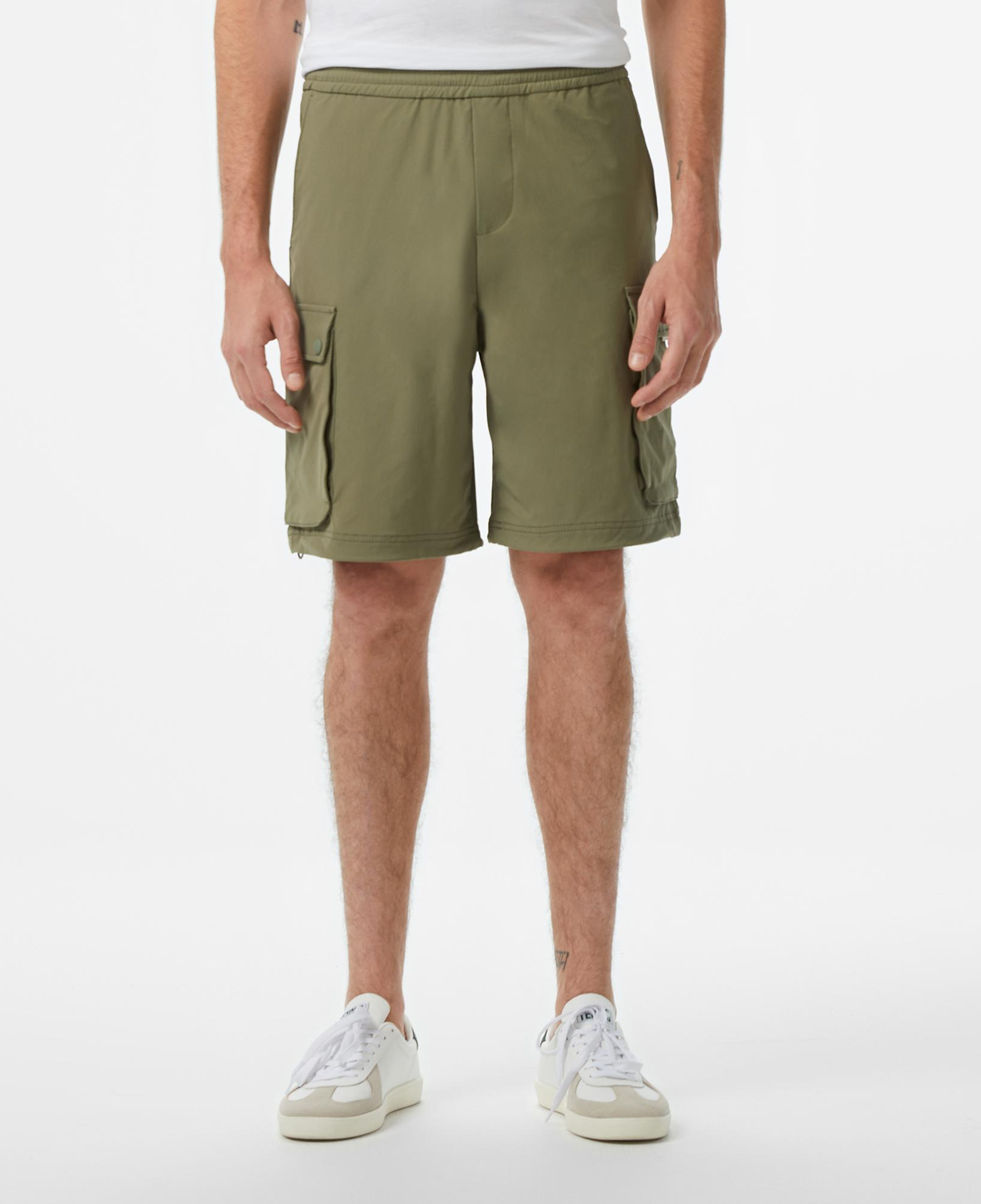 Erkek Relaxed Fit Haki Bermuda Şort