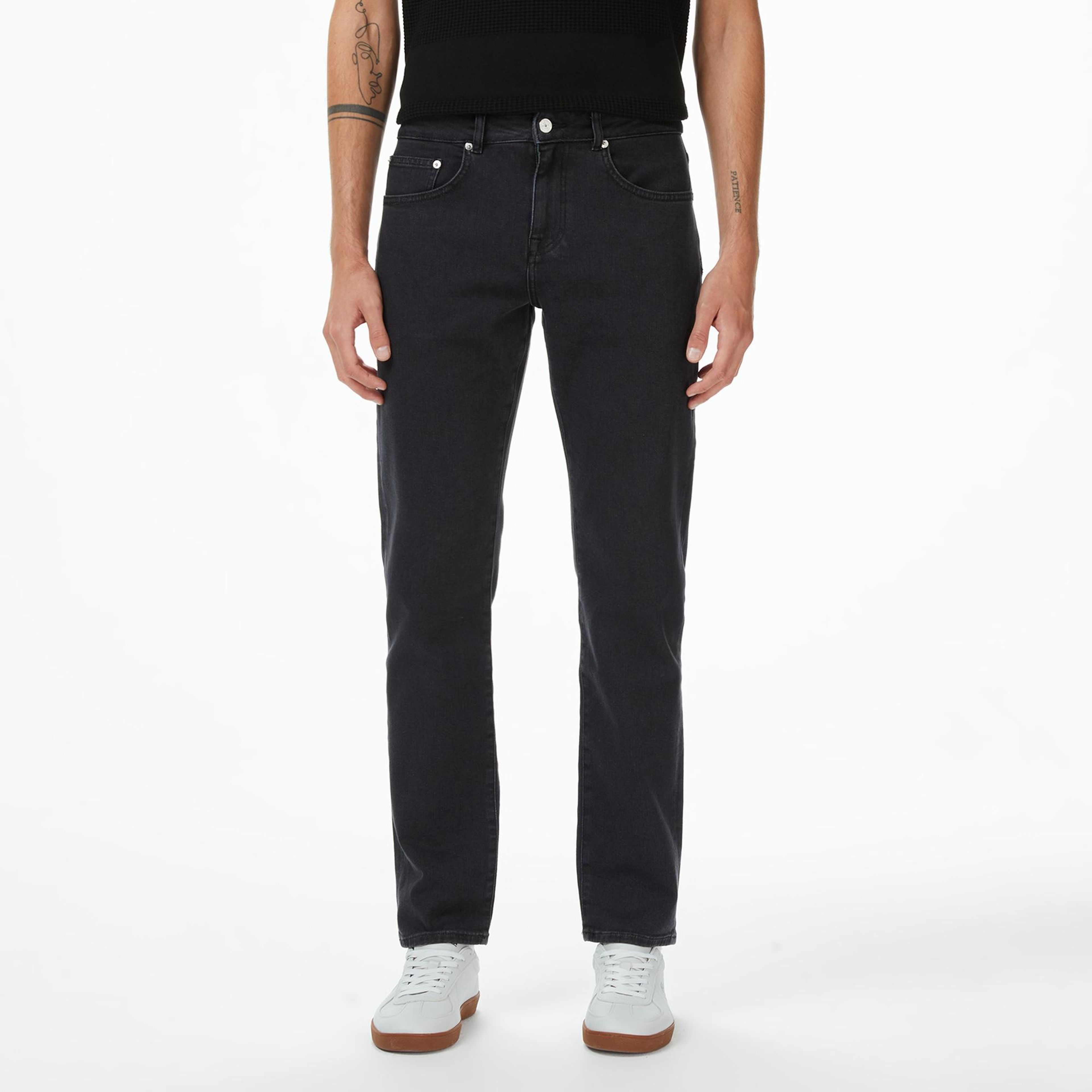Erkek Regular Fit Siyah Jean Pantolon