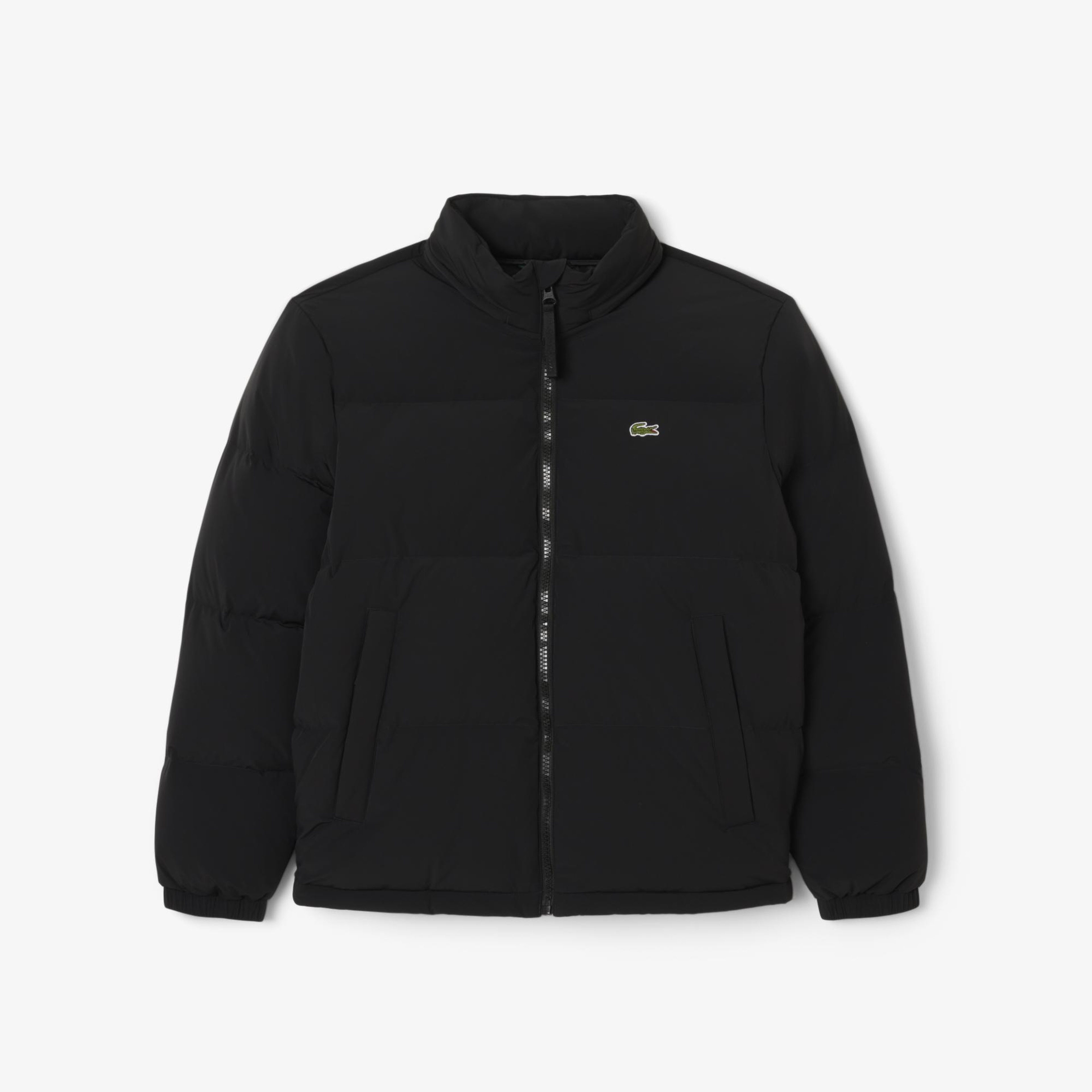 Lacoste Erkek Relaxed Fit Kapüşonlu Siyah Mont