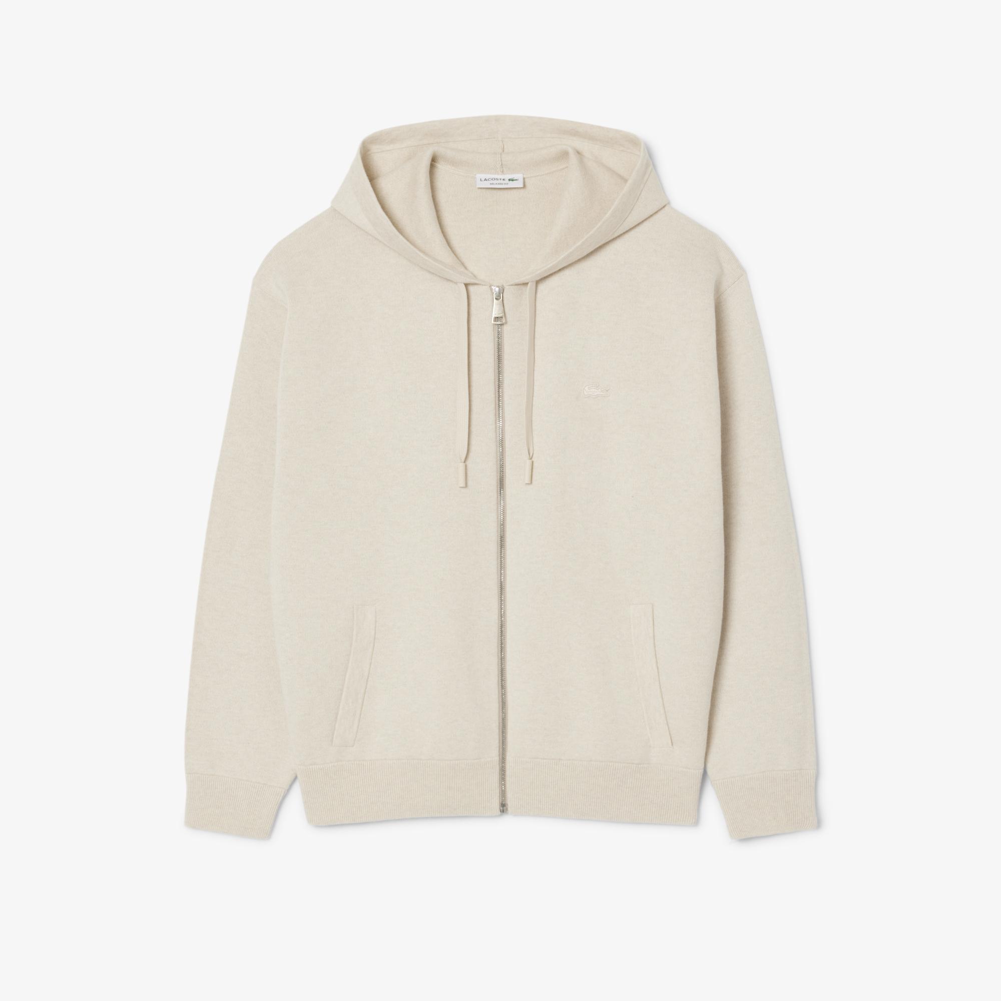 Erkek Relaxed Fit Kapüşonlu Gri Triko