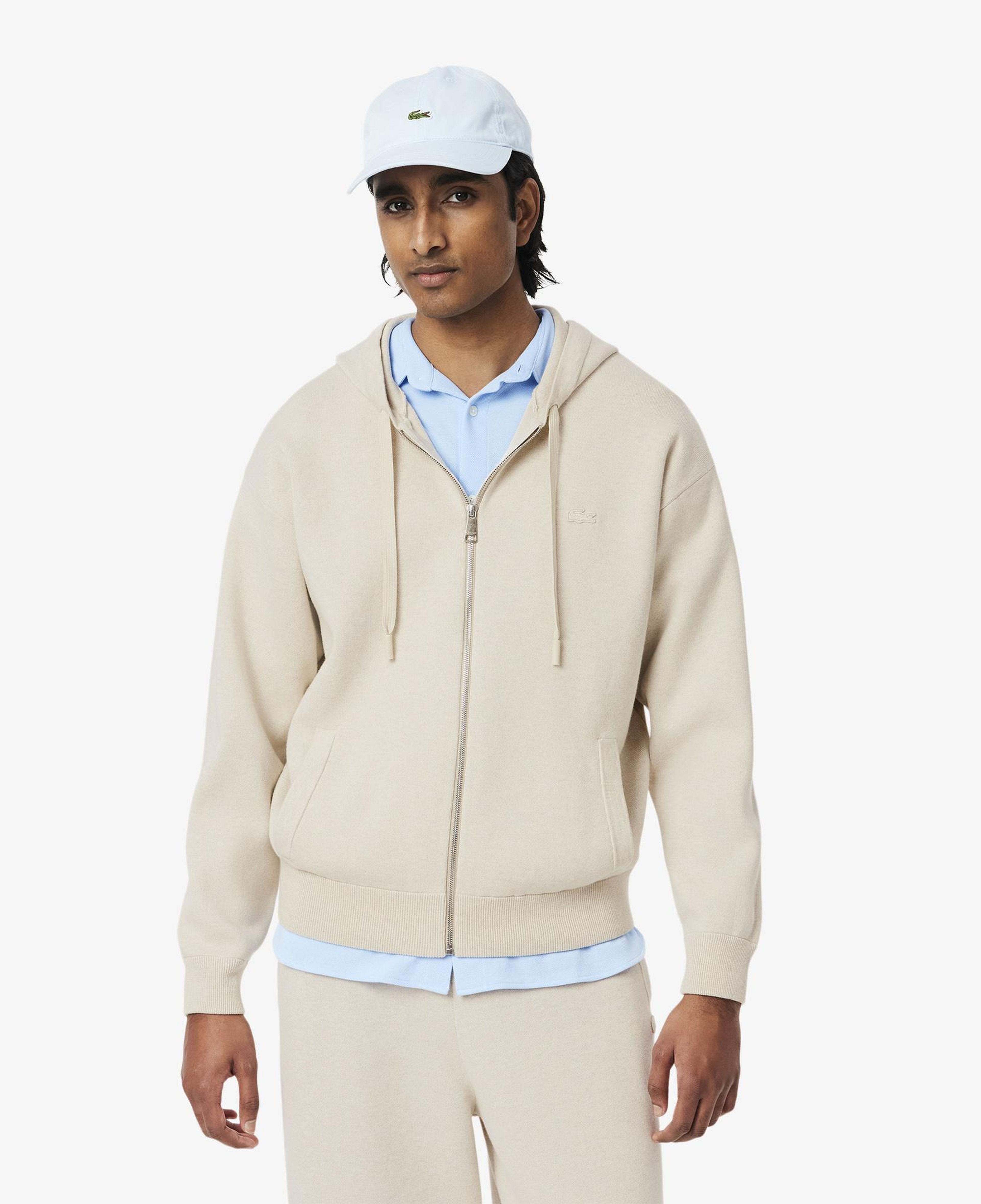 Erkek Relaxed Fit Kapüşonlu Gri Triko