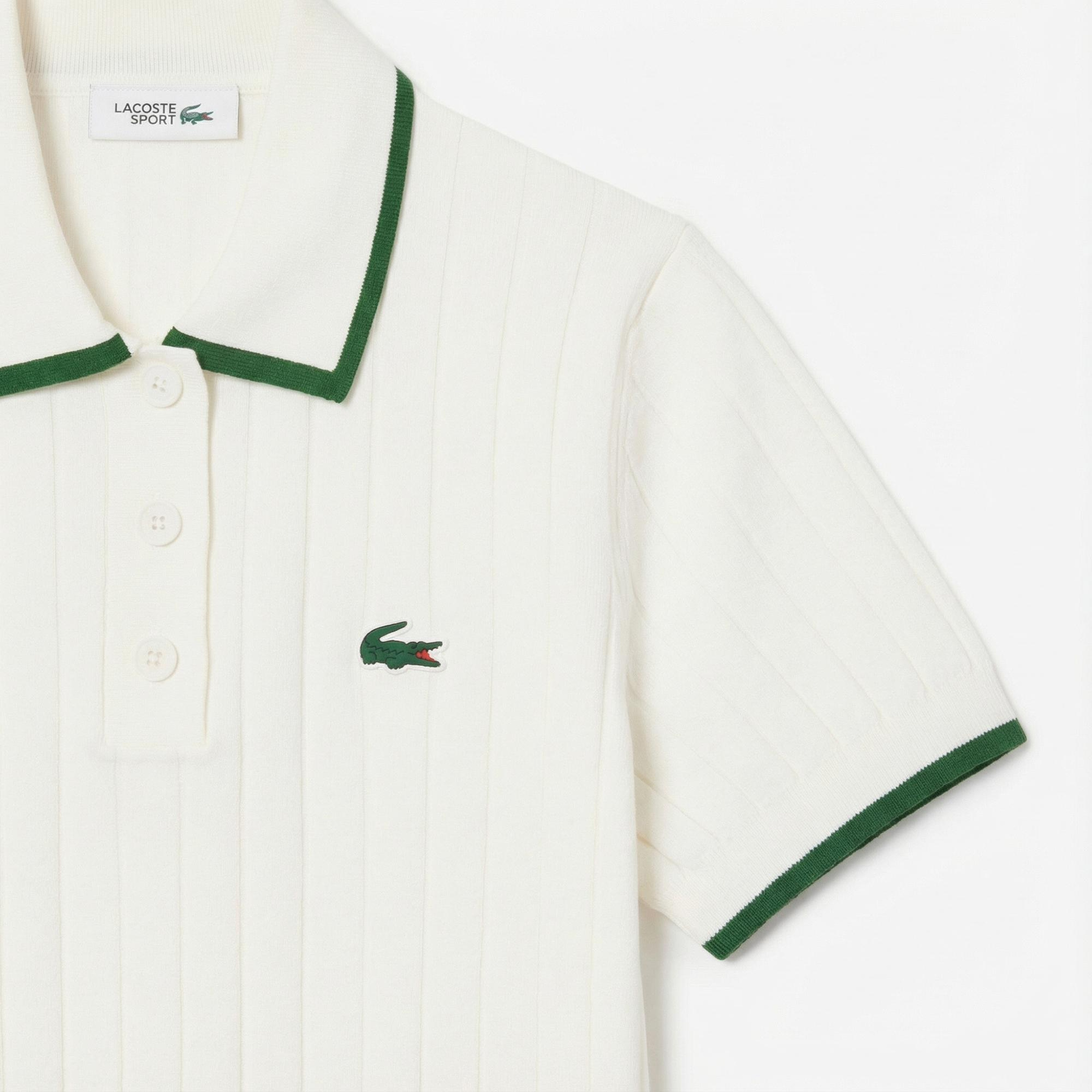 Lacoste Kadın Regular Fit Kısa Kollu Polo Yaka Beyaz Triko