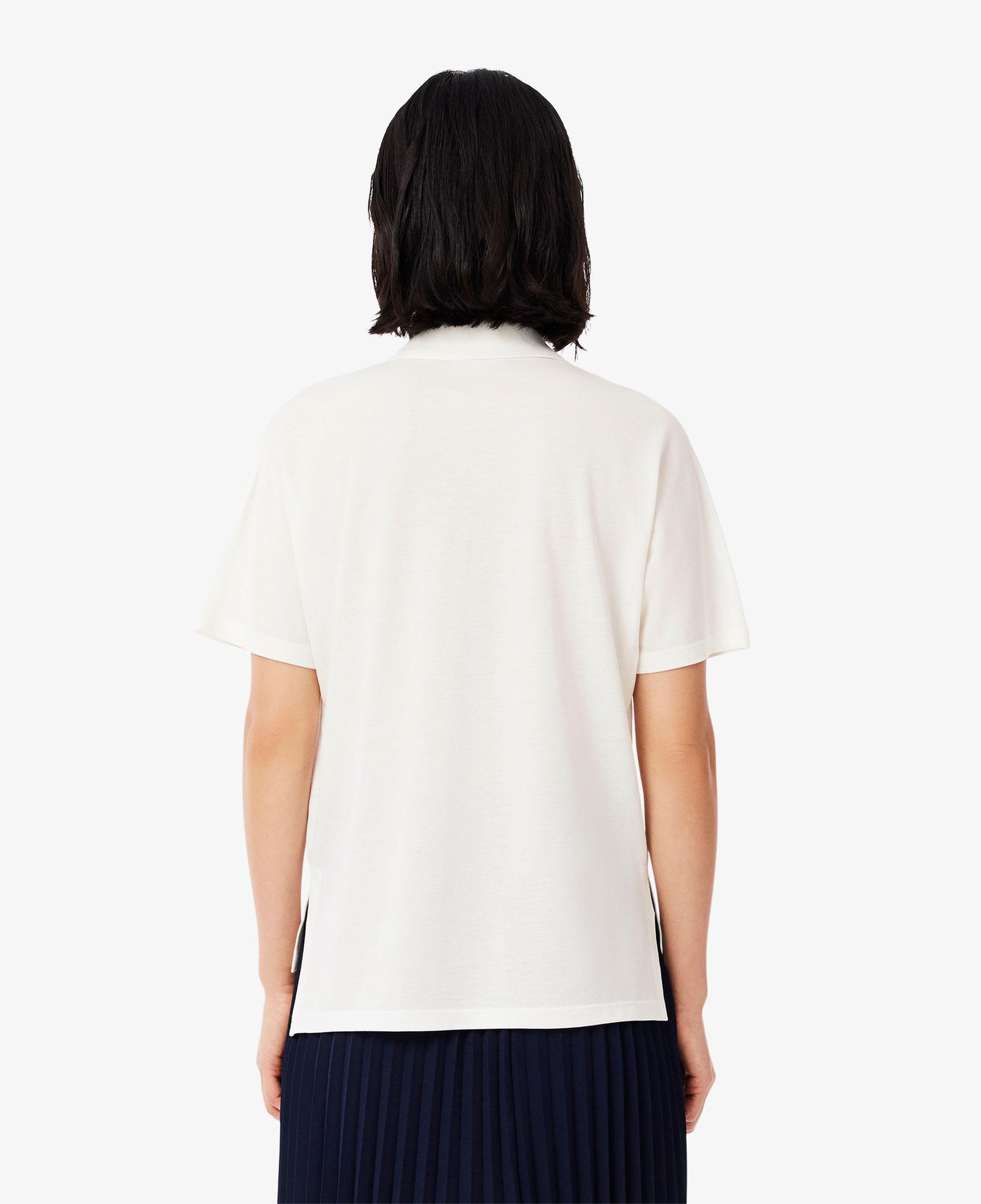 Kadın Relaxed Fit Polo Yaka Krem Polo