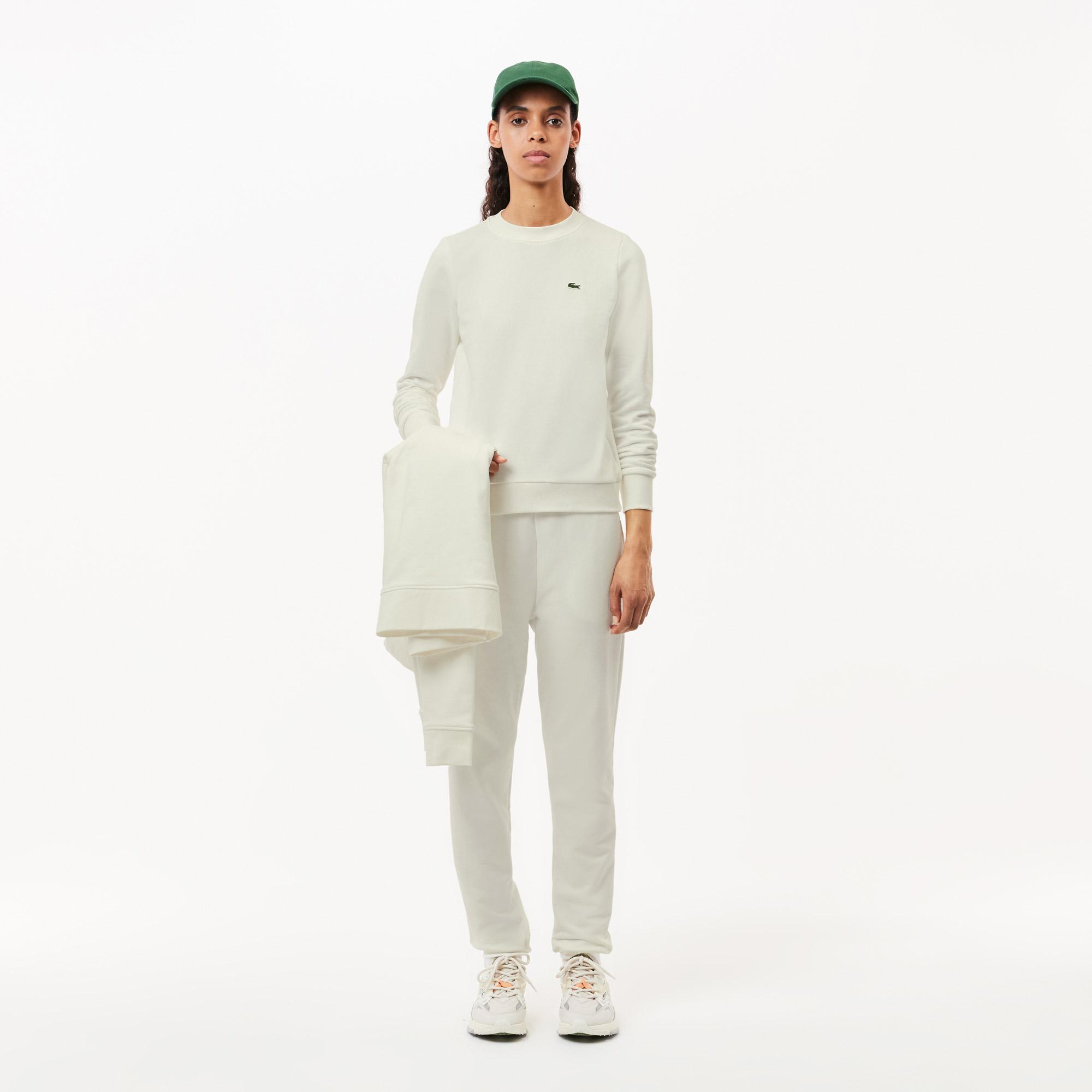 Lacoste Regular Fit Kadın Beyaz Sweatshirt
