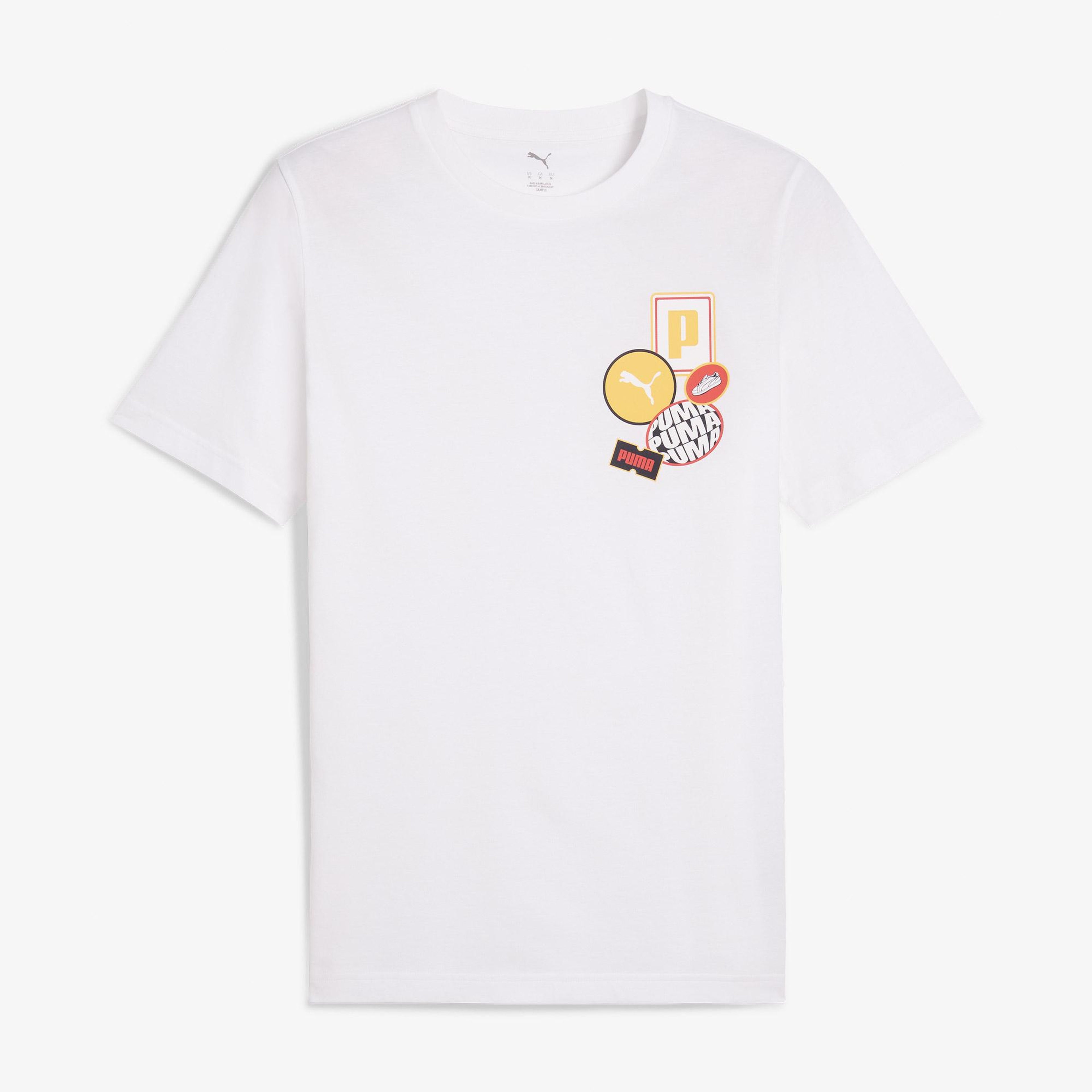 Puma Graphics icon Erkek Beyaz T-Shirt