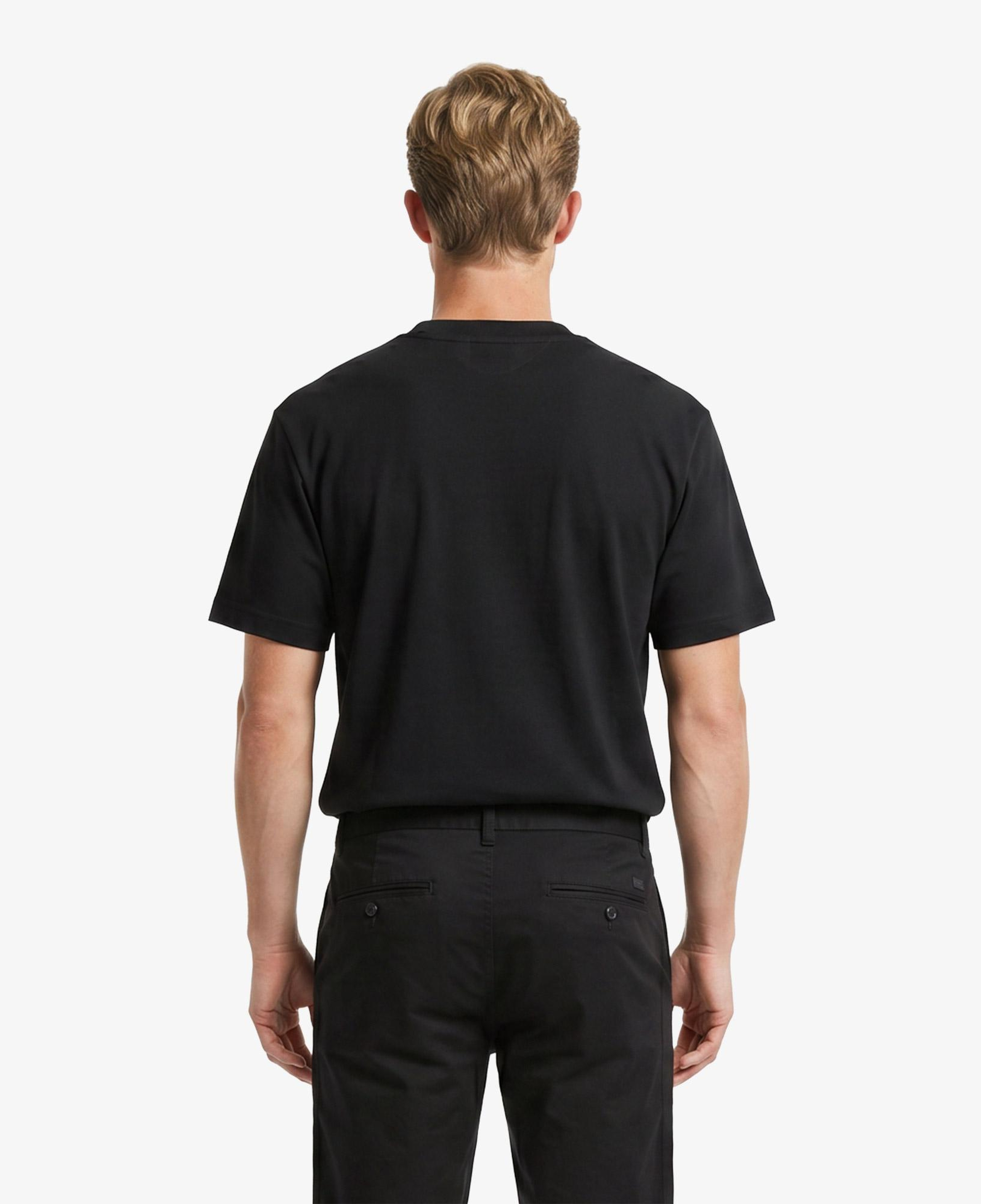 Unisex Loose Fit Bisiklet Yaka Organik Pamuk Siyah T-Shirt