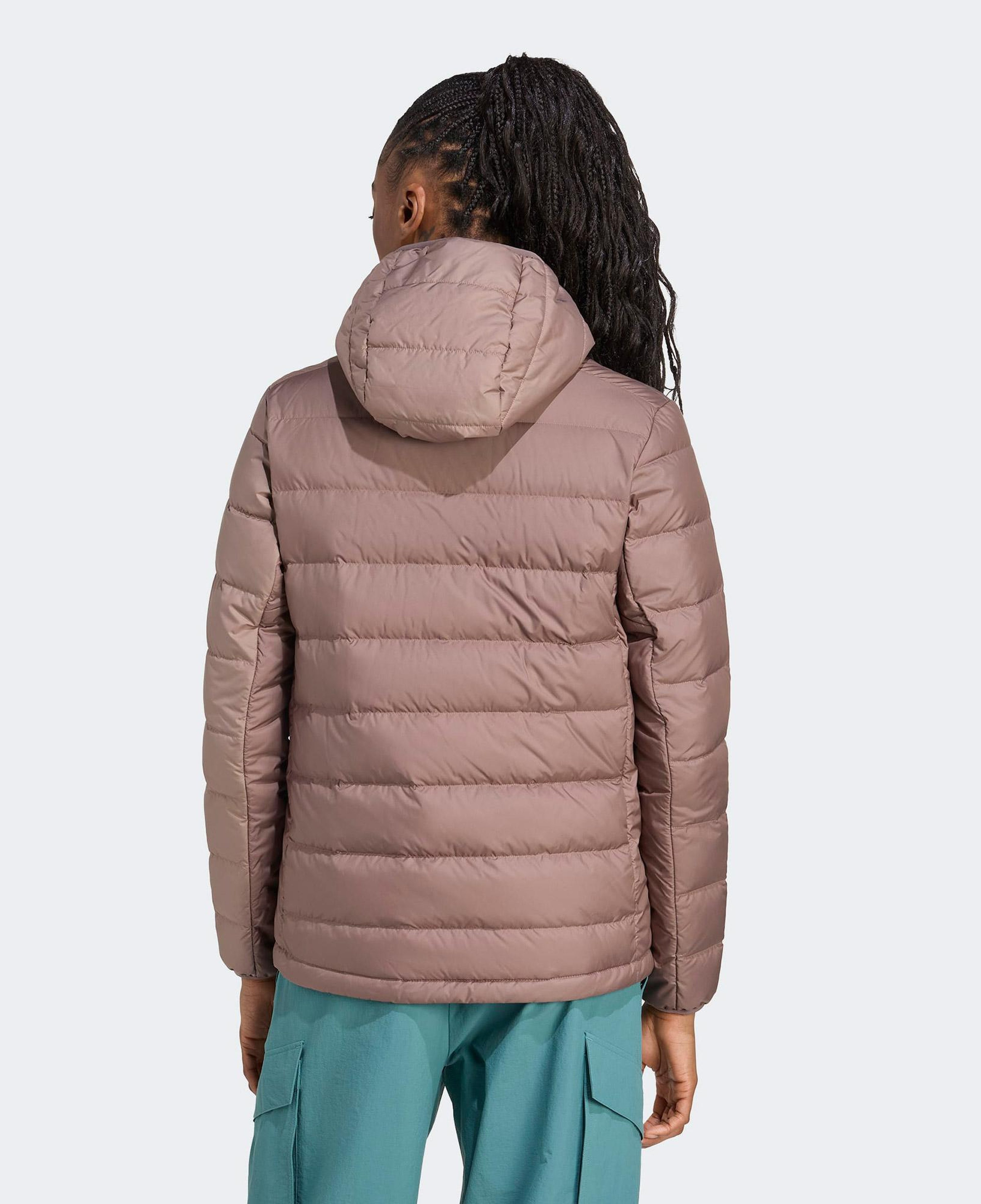 adidas Terrex Multi Light Down Climawarm Kapüşonlu Kadın Kahverengi Yürüyüş Montu
