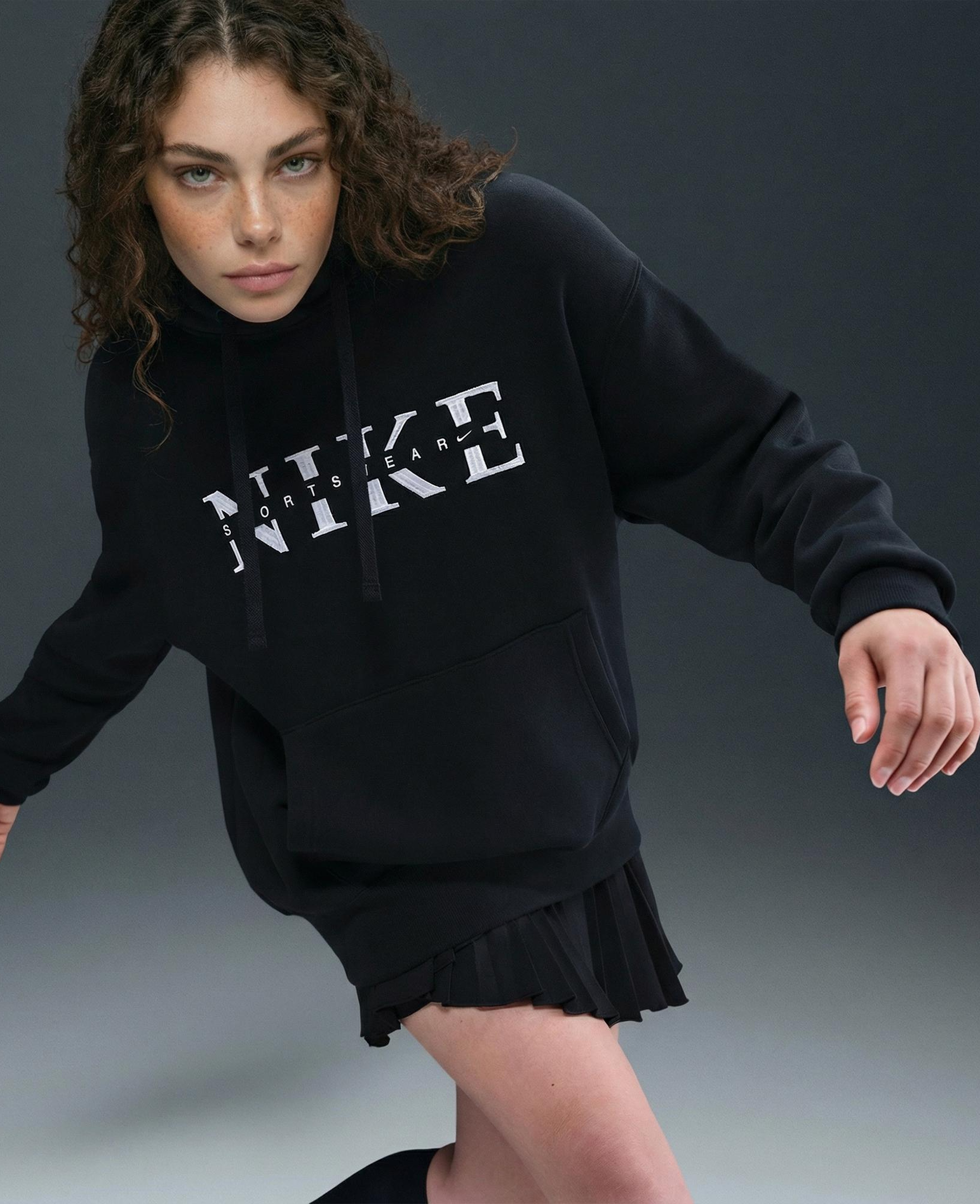 Nike Sportswear Phoenix Fleece Kadın Siyah Hoodie